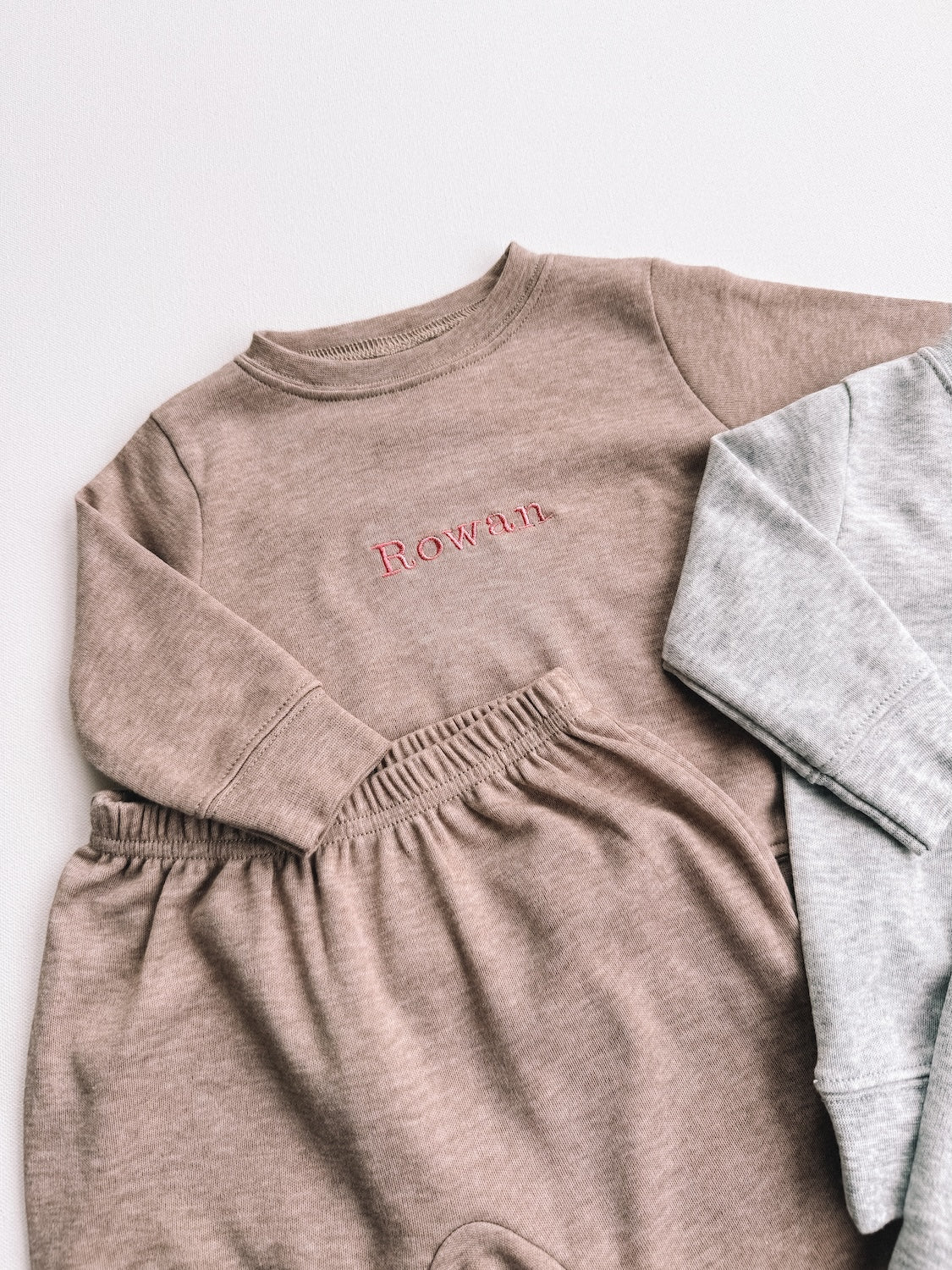 custom embroidered long sleeve lounge set