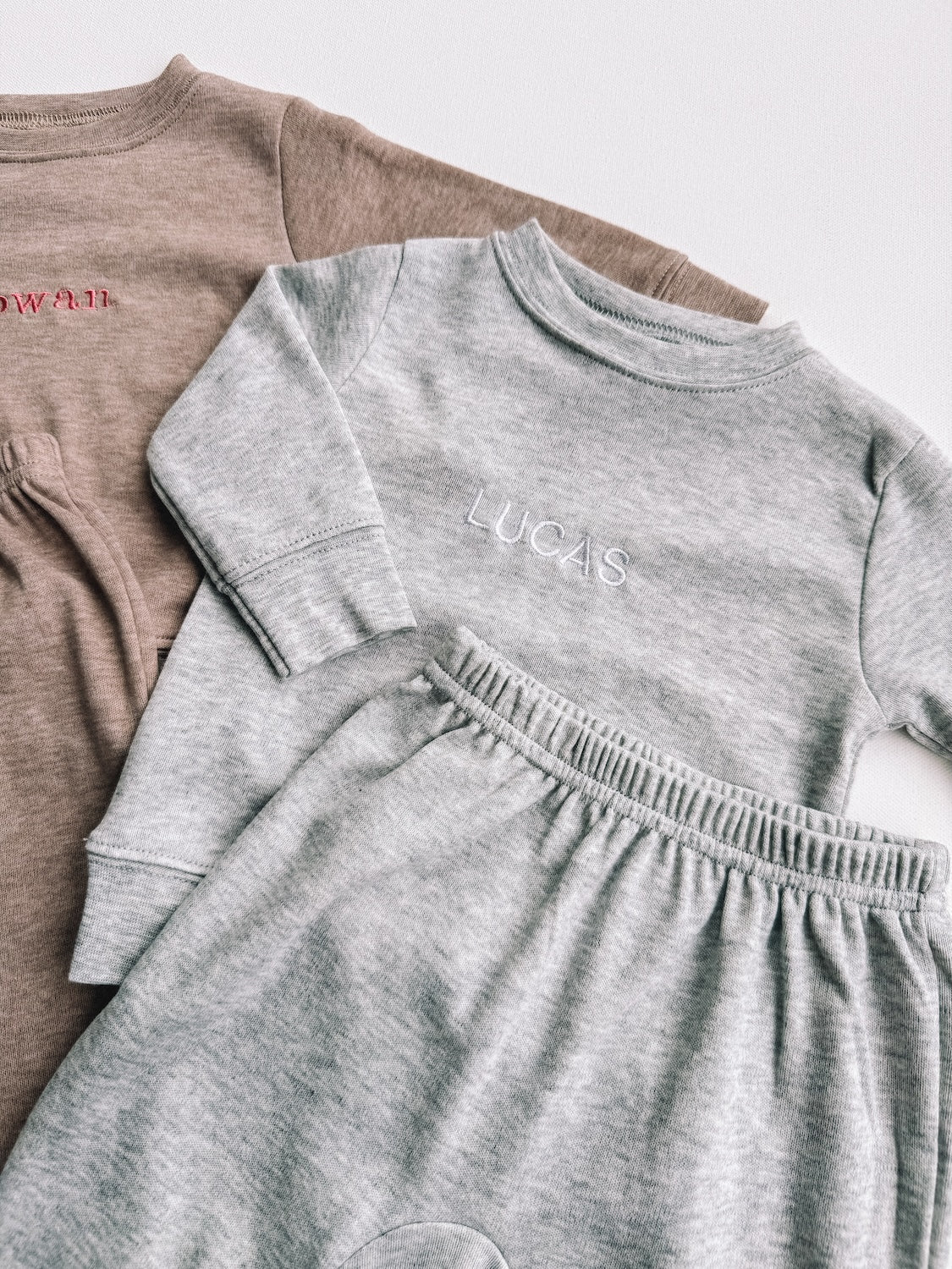 custom embroidered long sleeve lounge set