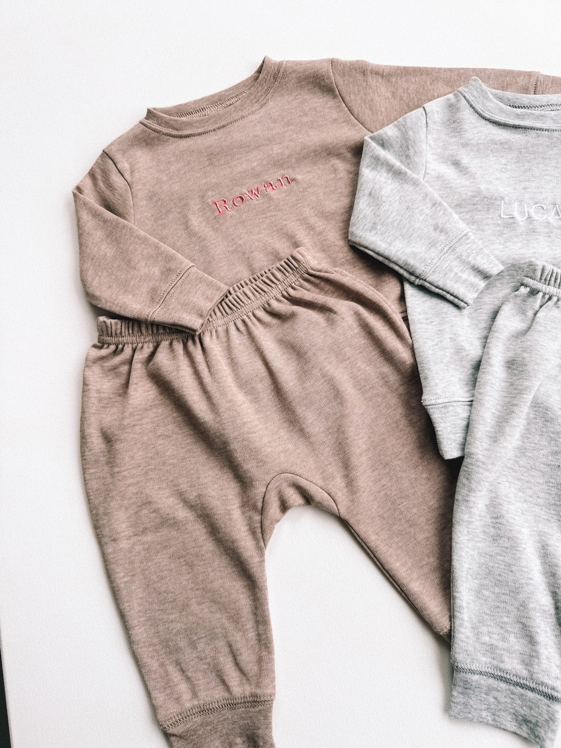 custom embroidered long sleeve lounge set