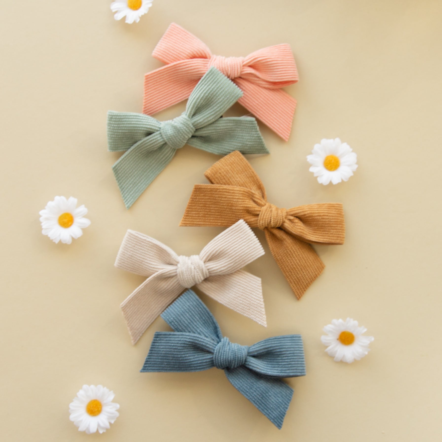 Morning Mist | Corduroy Ribbon Bow