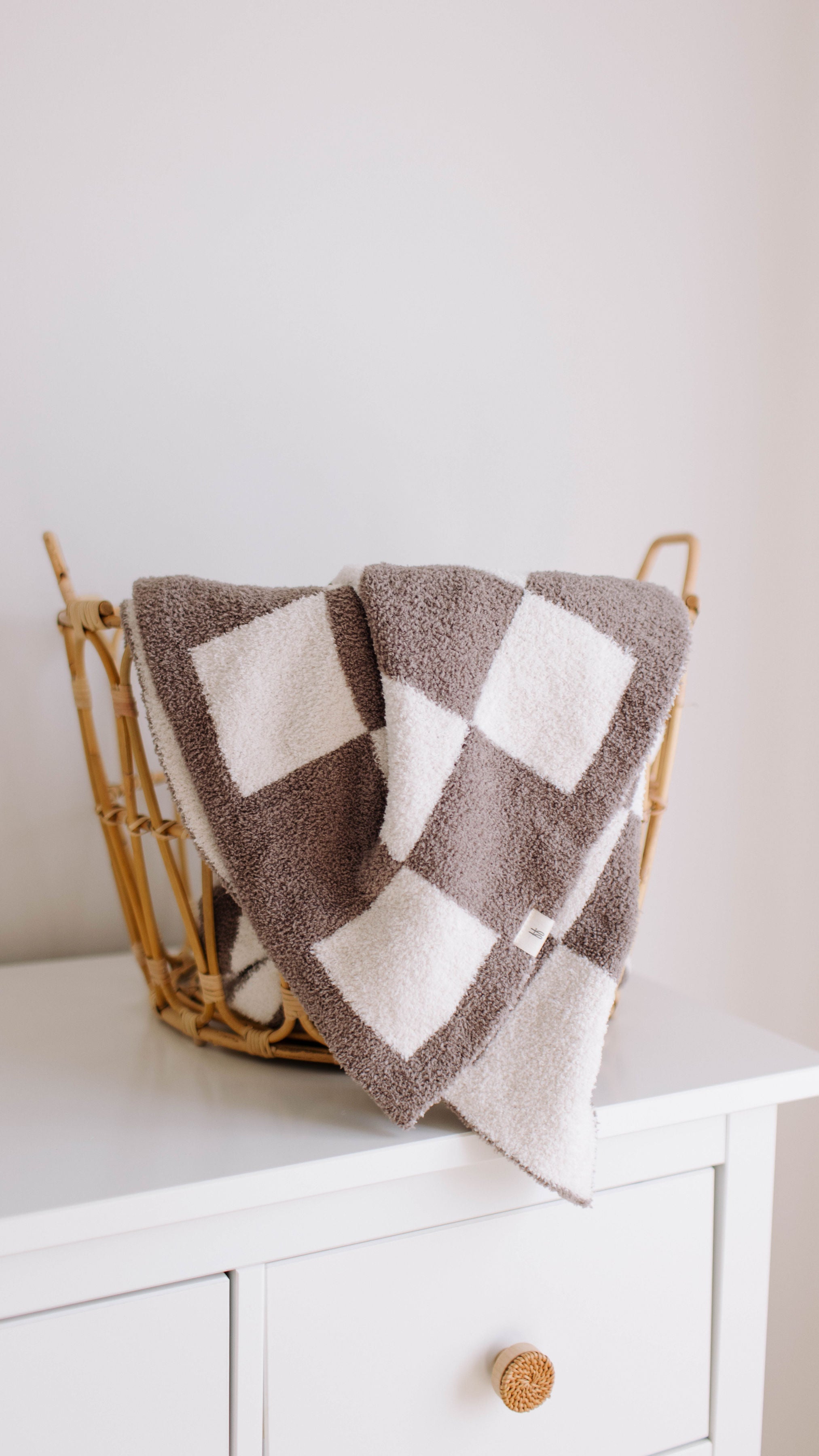 Plush Blanket | Mushroom Checkerboard