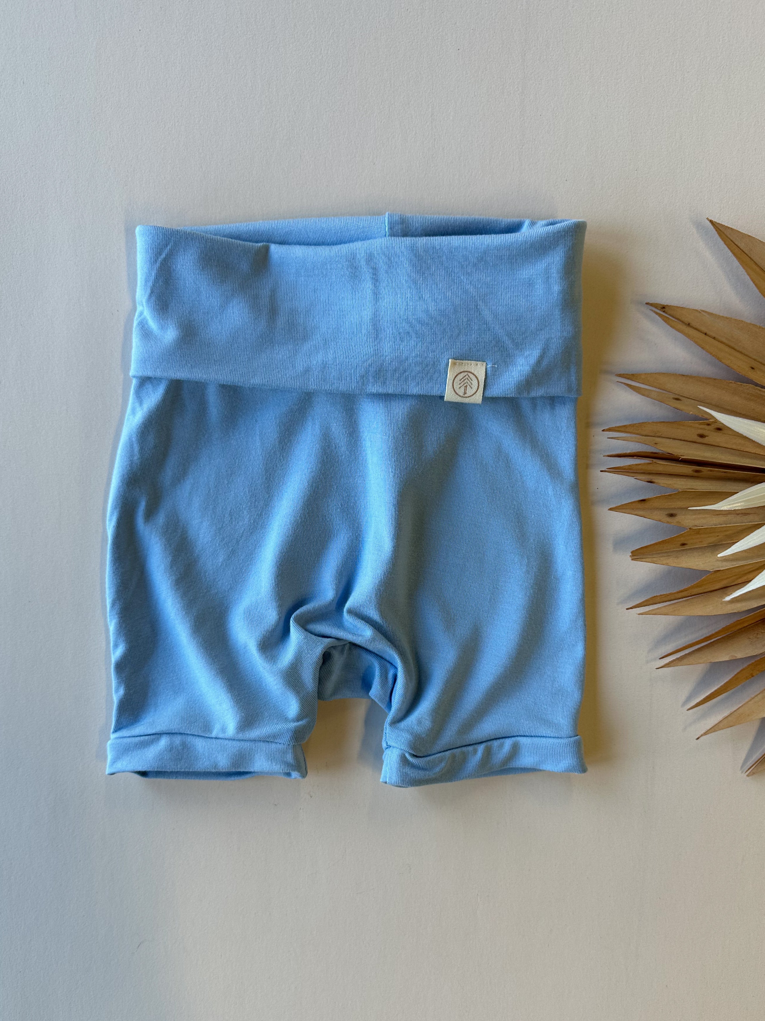 Fold Over Shorties | Ocean | Luxury Bamboo