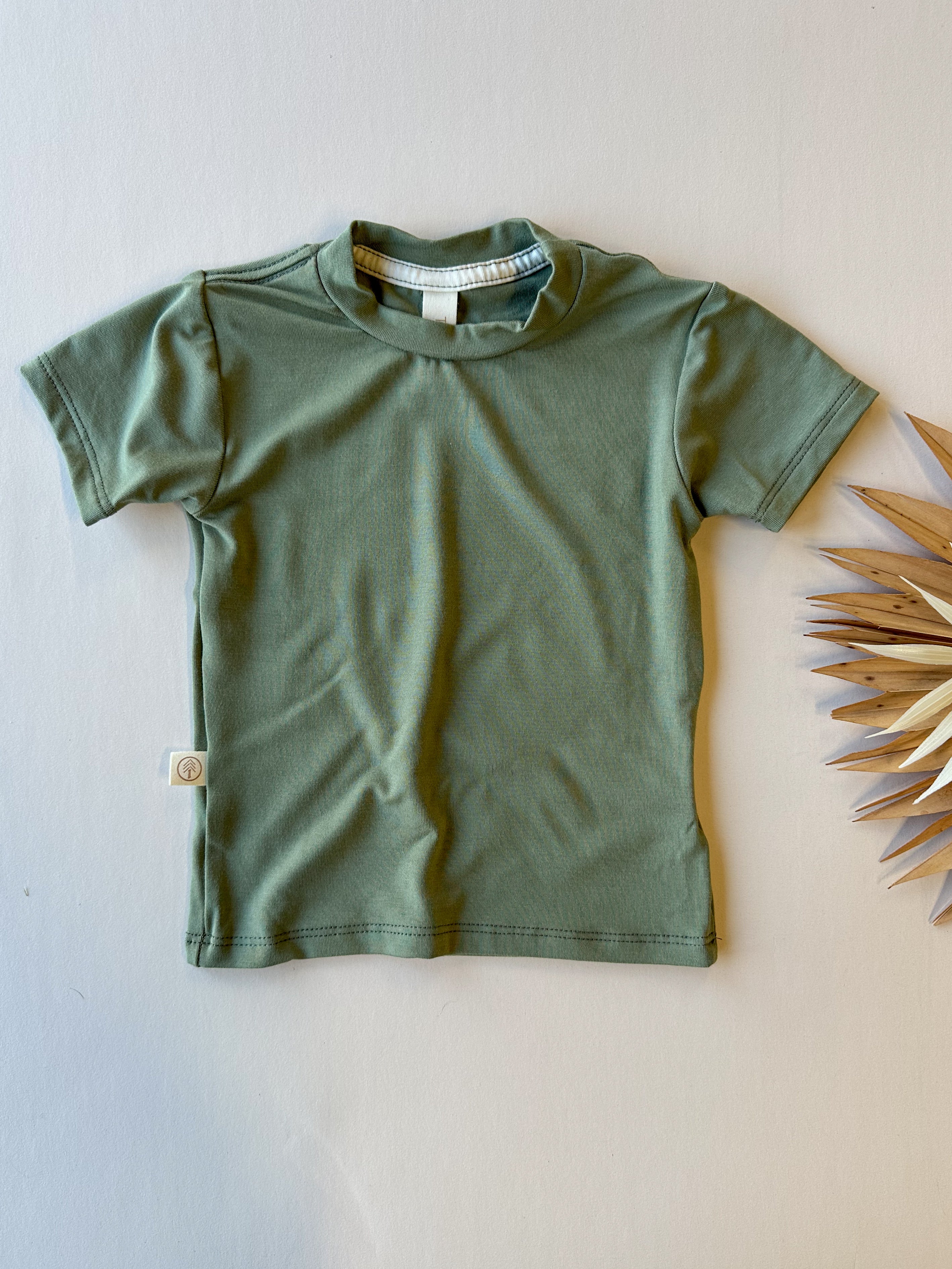 Short Sleeve Essential Tee | Eucalyptus | Luxury Bamboo