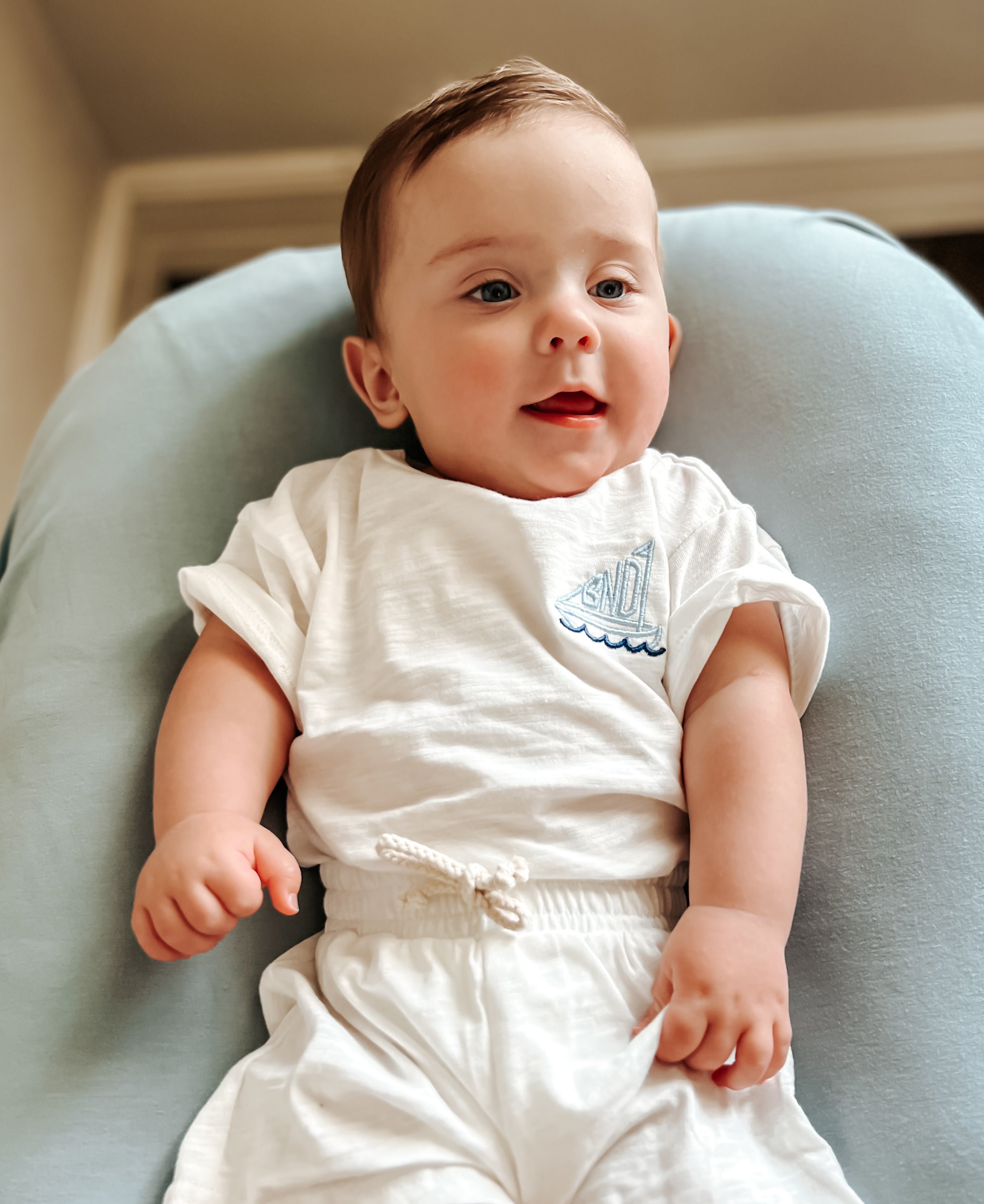 Custom Embroidered Organic Cotton Shorts Set - more colors