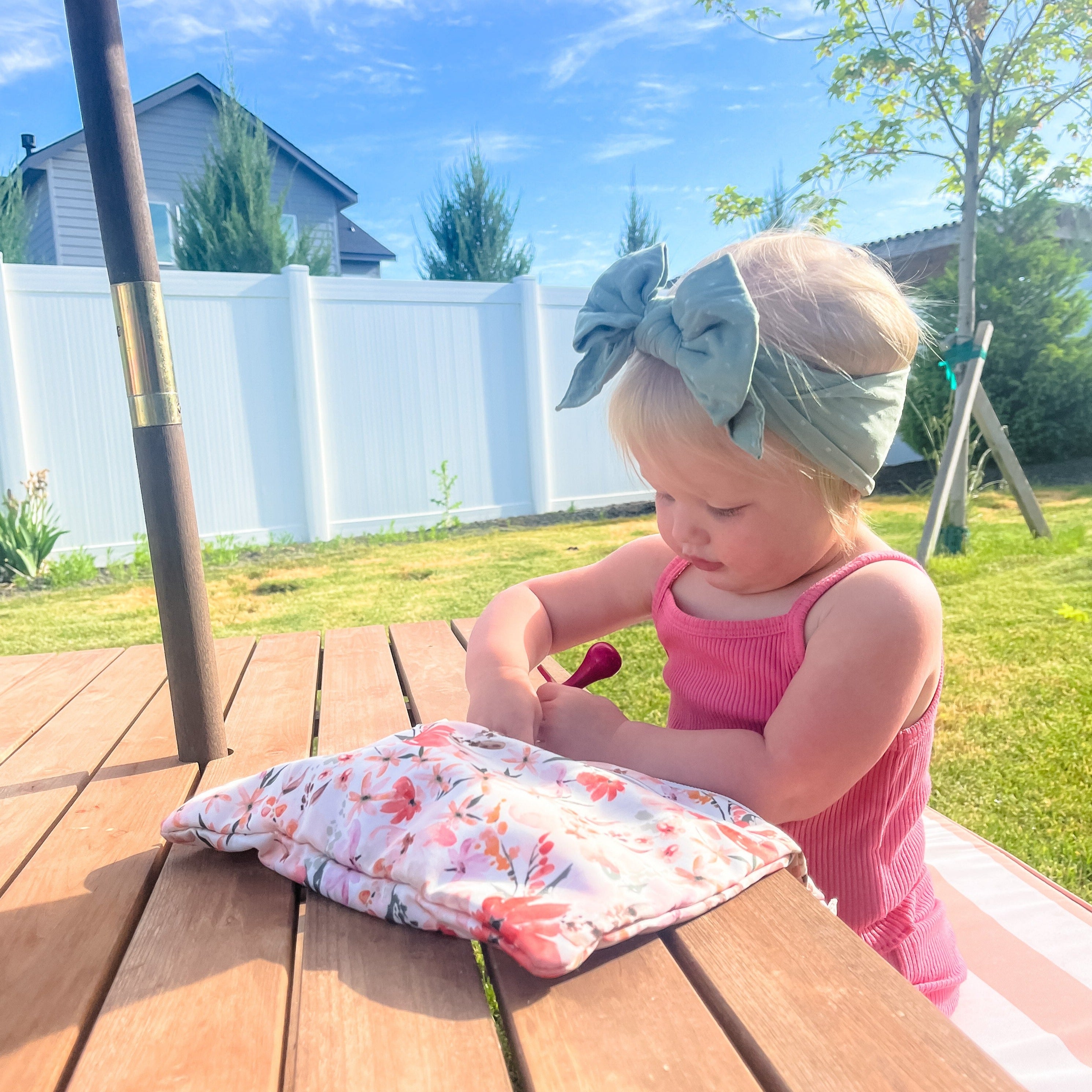 Peachy Dreams - Waterproof Wet Bag (For mealtime, on-the-go, and more!)  BapronBaby   