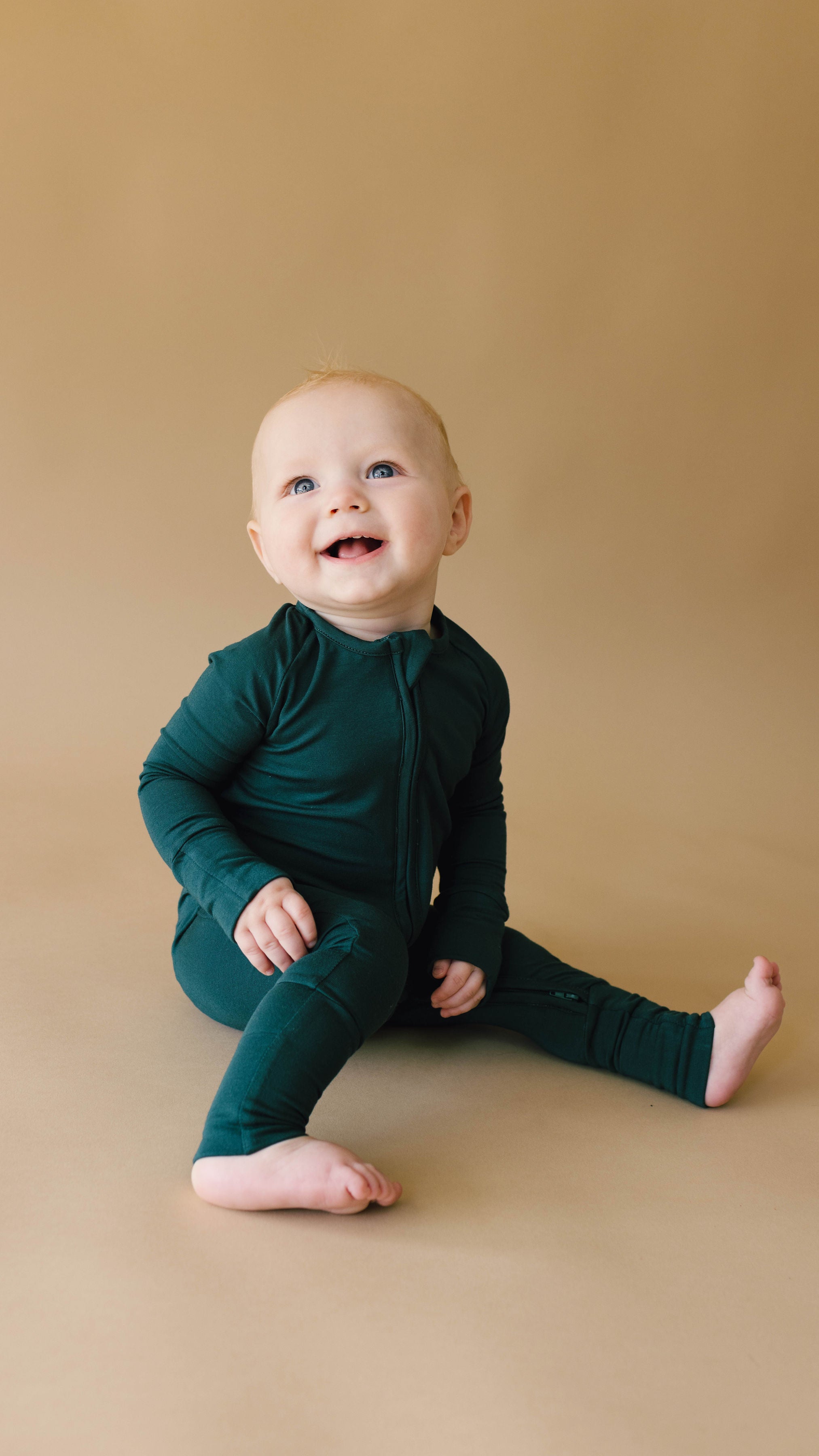 Bamboo Zip Pajamas | Emerald