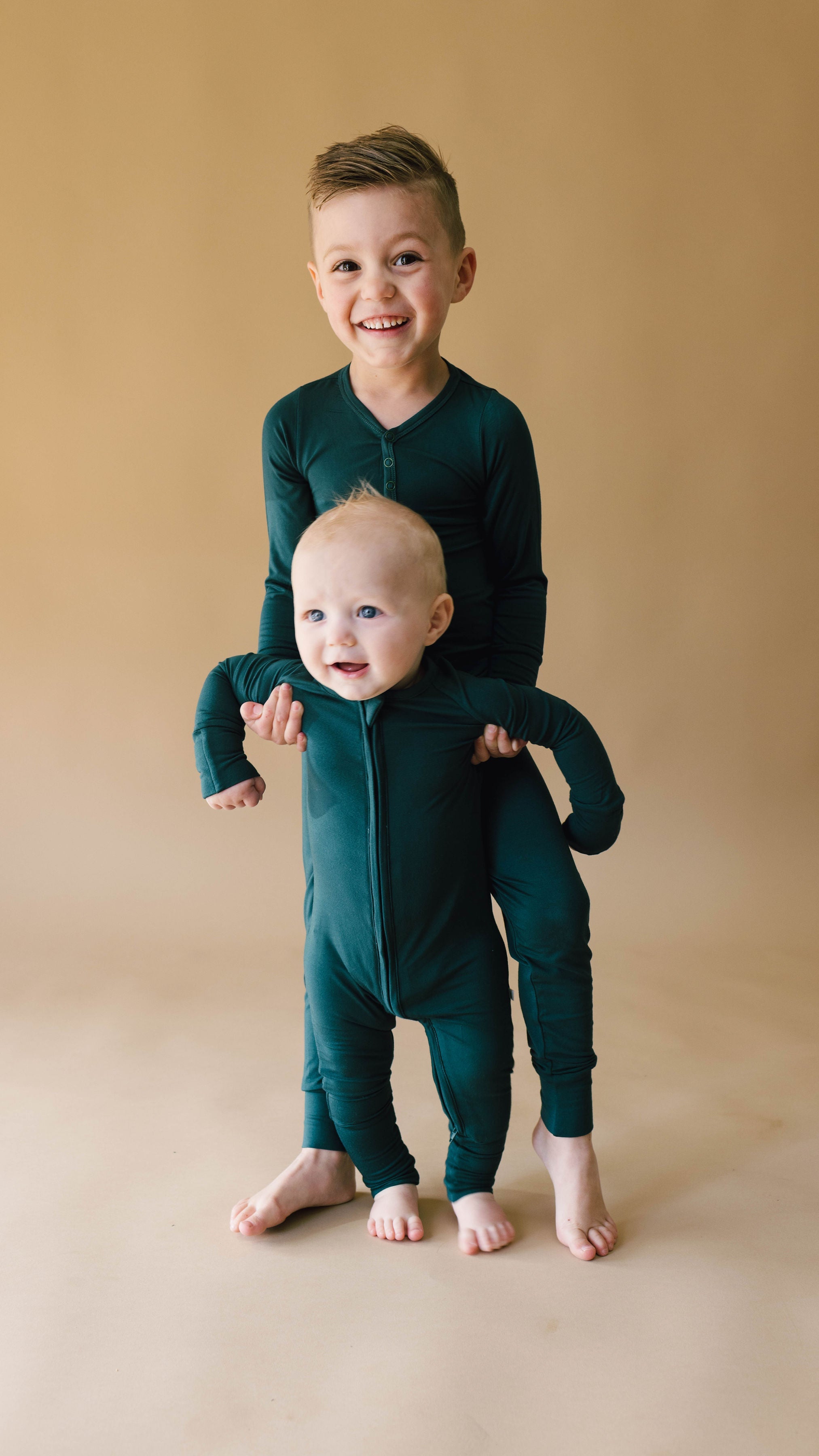 Bamboo Zip Pajamas | Emerald