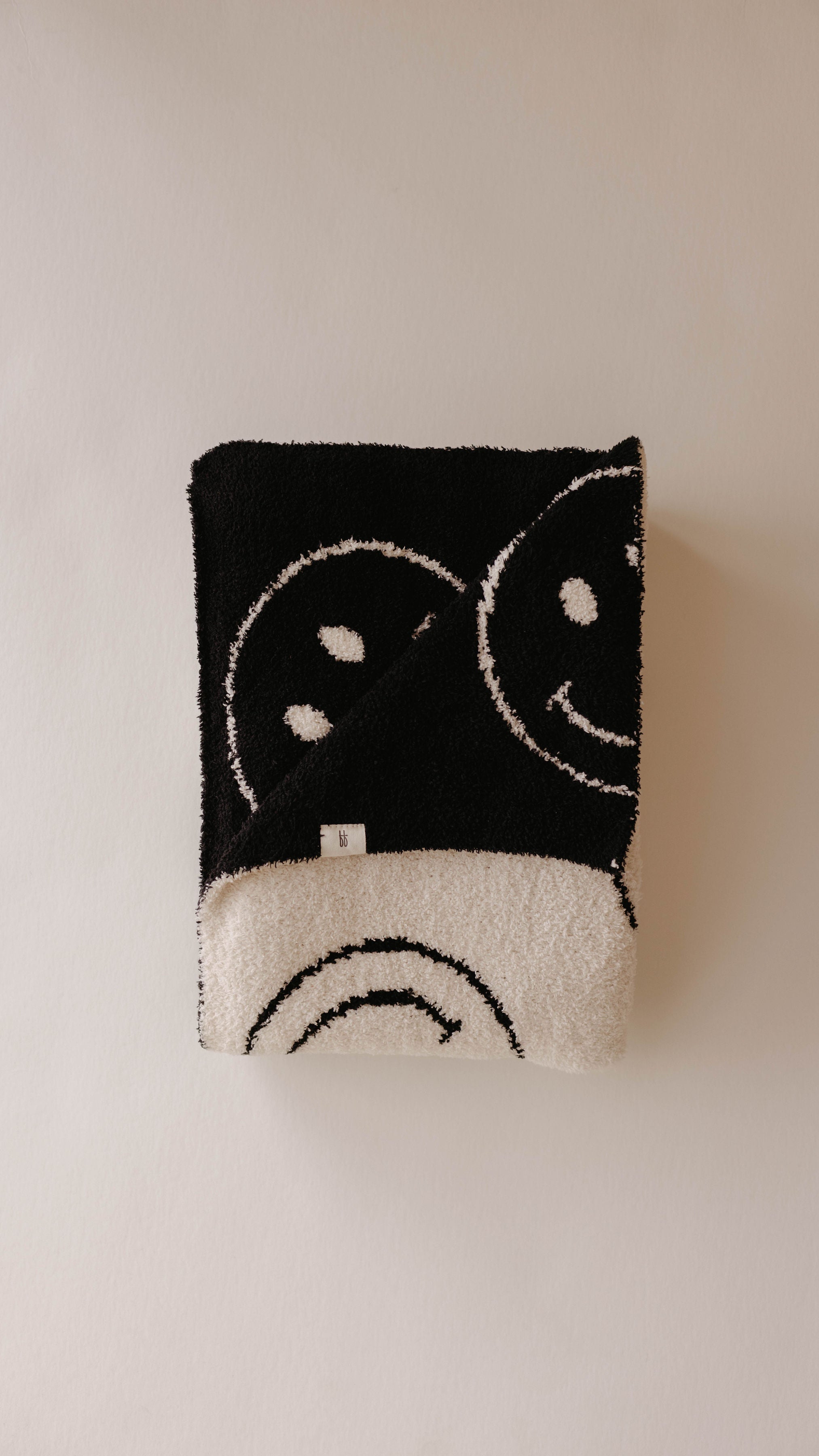 Plush Blanket  | Just Smile Black & White