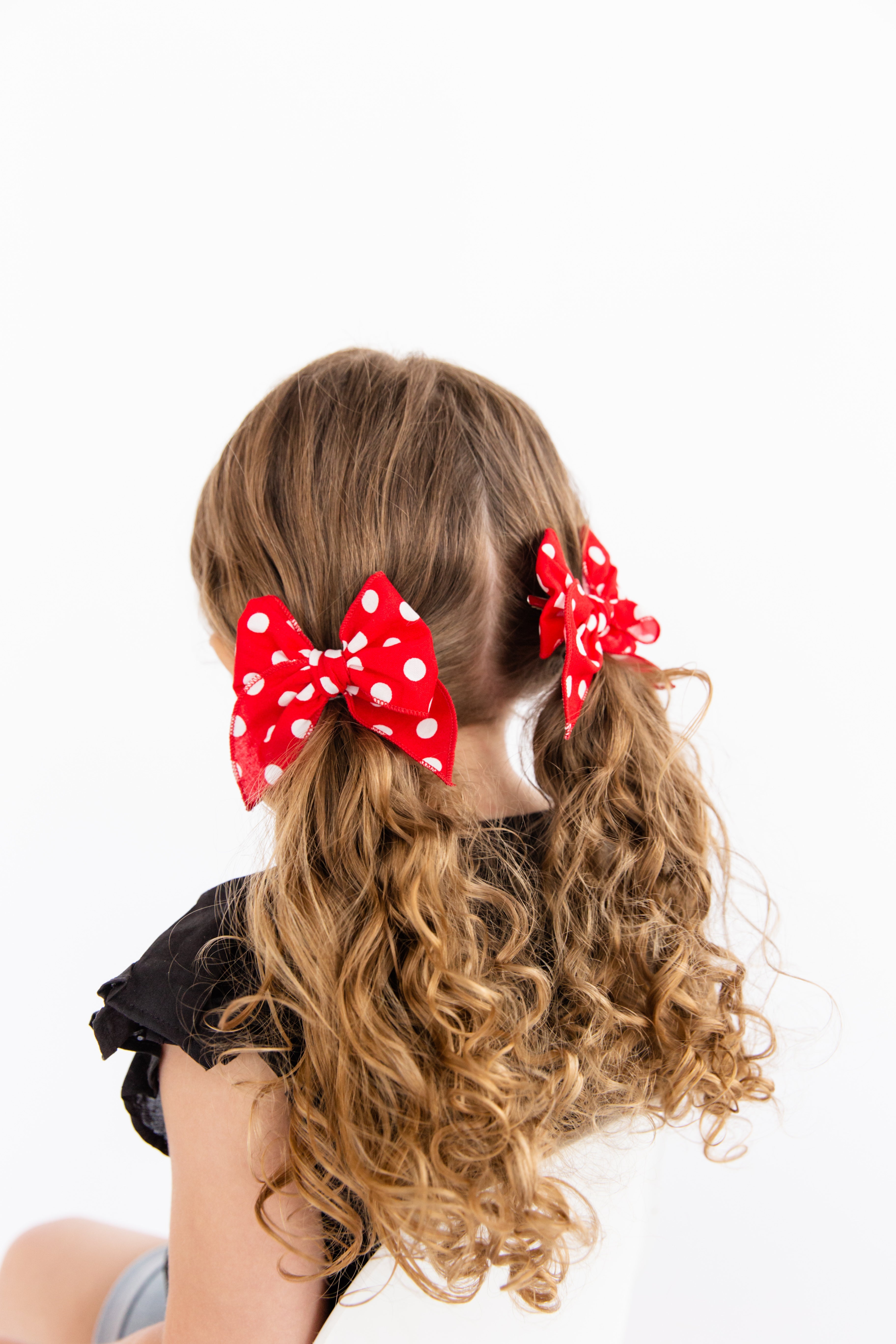 Minnie's Polka Dot | Pigtail Set - Petite Party Bow