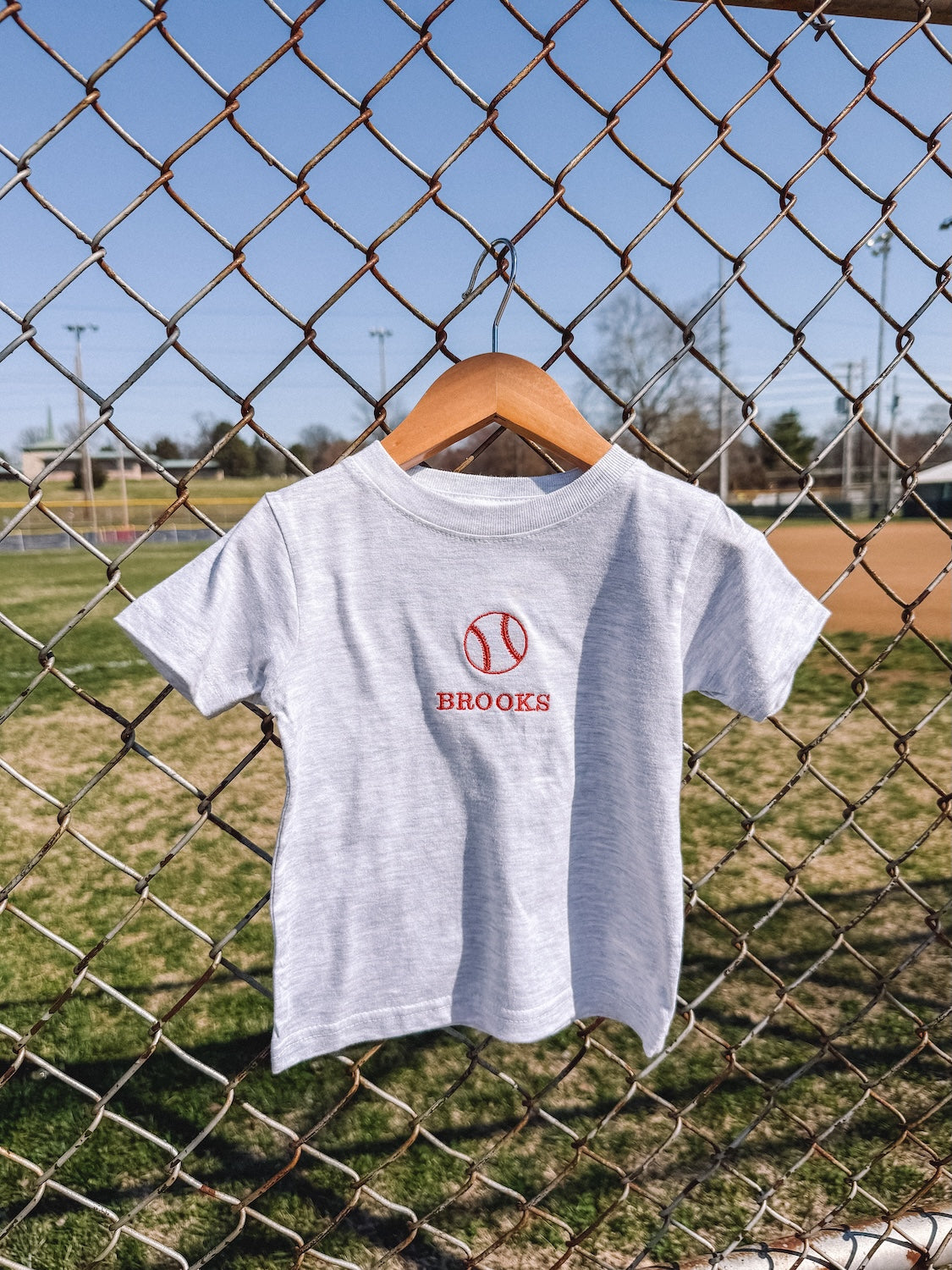 embroidered baseball tee