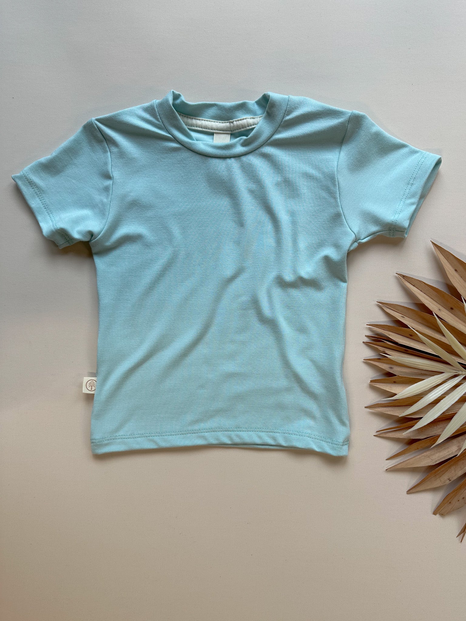 Short Sleeve Essential Tee | Caribbean Blue | Luxury Bamboo