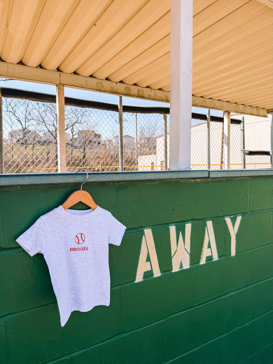 embroidered baseball tee