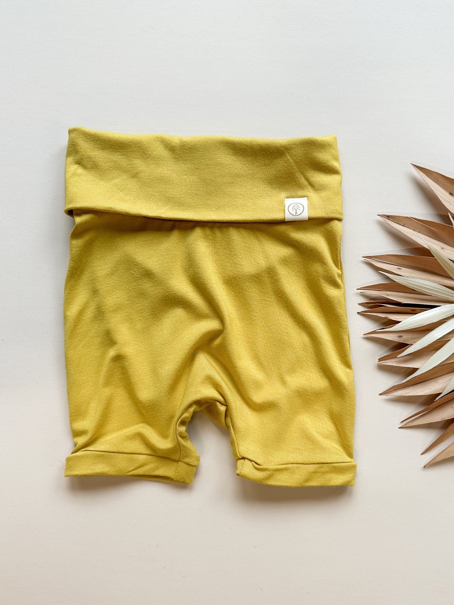 Fold Over Shorties | Marigold | Luxury Bamboo