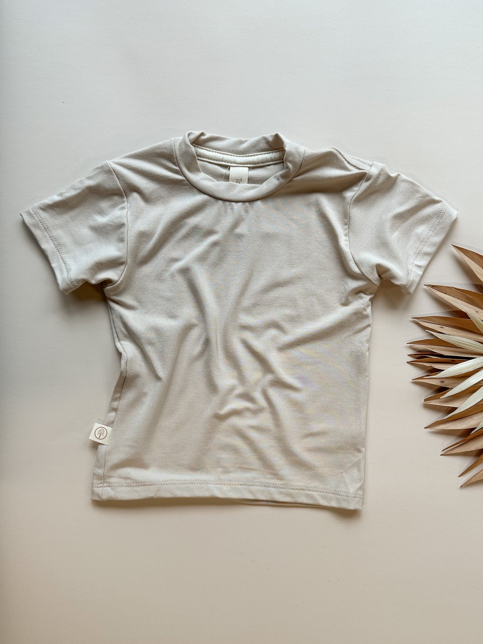 Short Sleeve Essential Tee | Sand | Luxury Bamboo