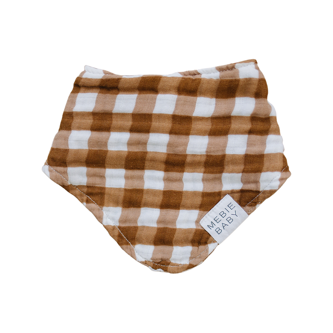 Gingham Muslin Bib  Mebie Baby   