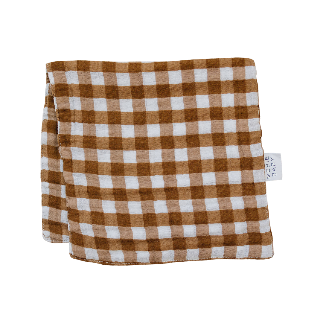 Gingham Muslin Burp Cloth  Mebie Baby   