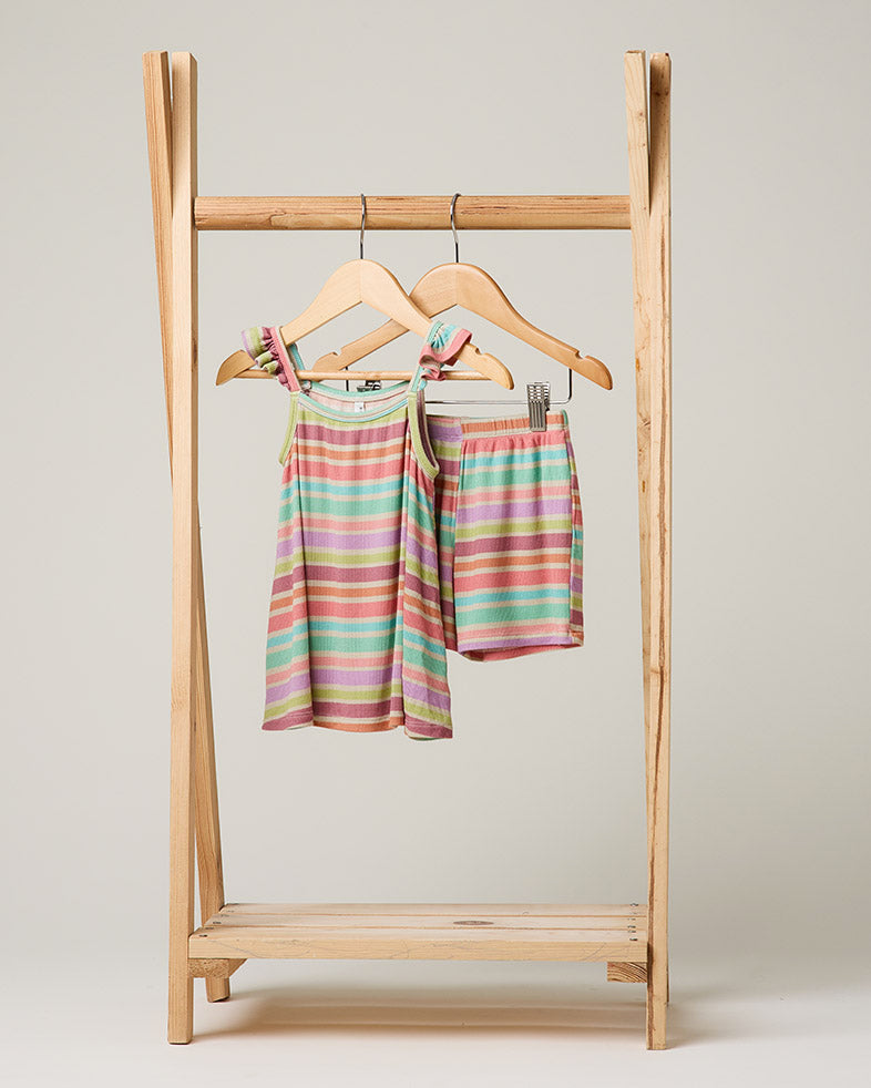 Baby Swing Top Set - Rainbow Stripe