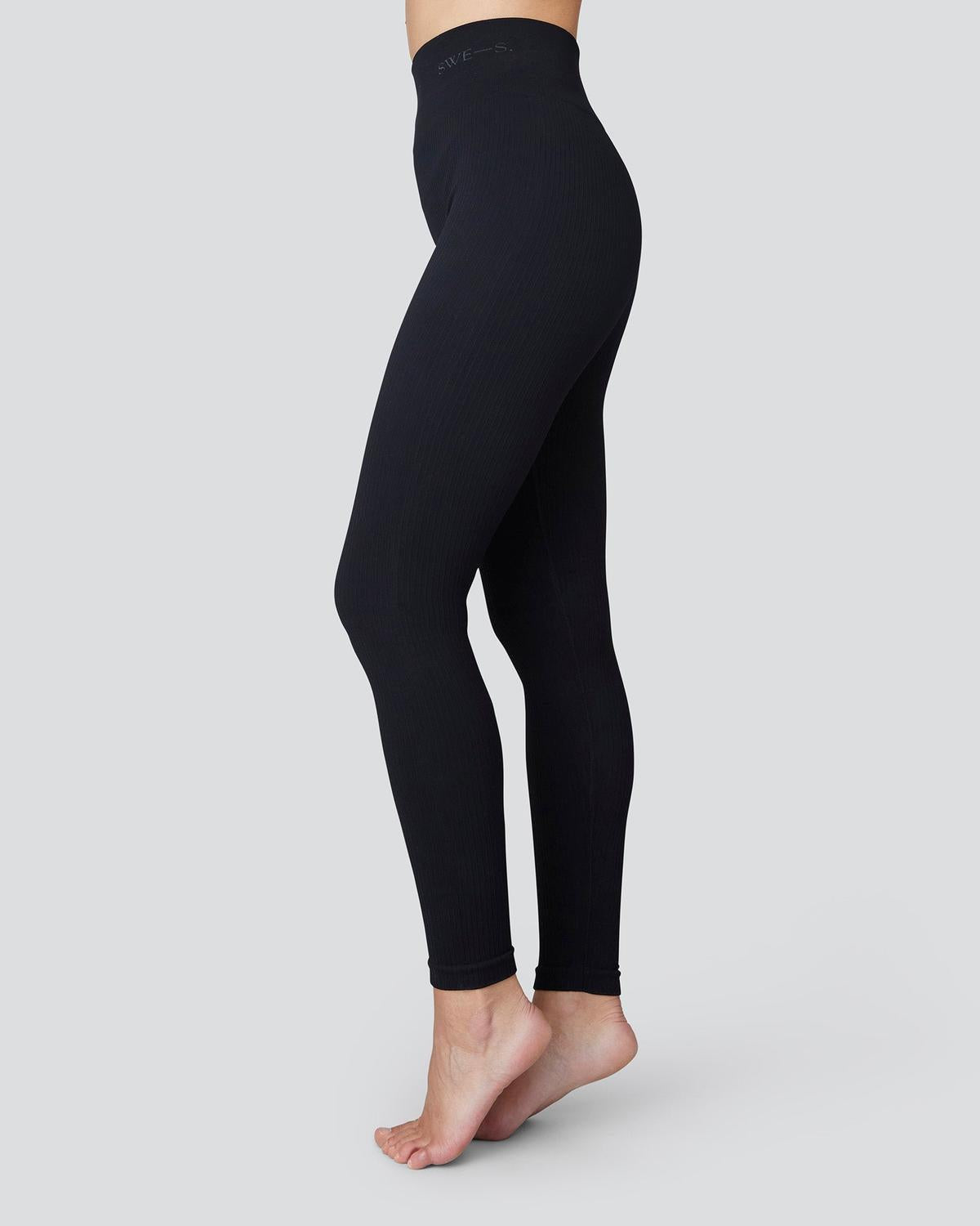 Tyra Rib Leggings - Black