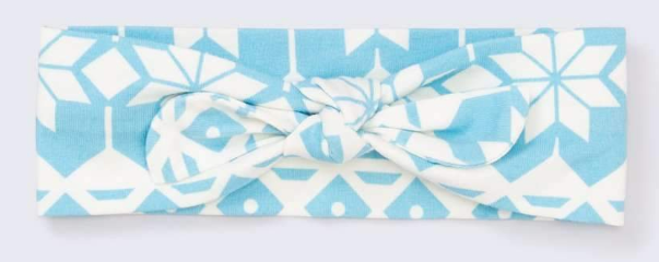 Baby Headband - Blue Snowflakes