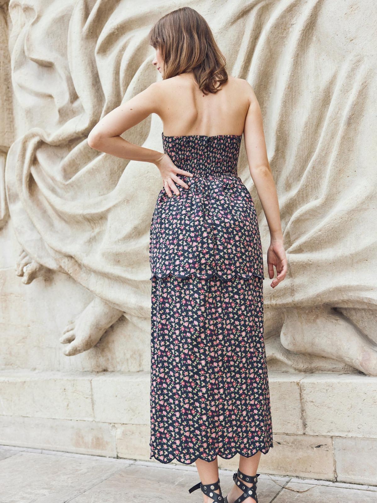 Daisy Dress - Black Rose Floral