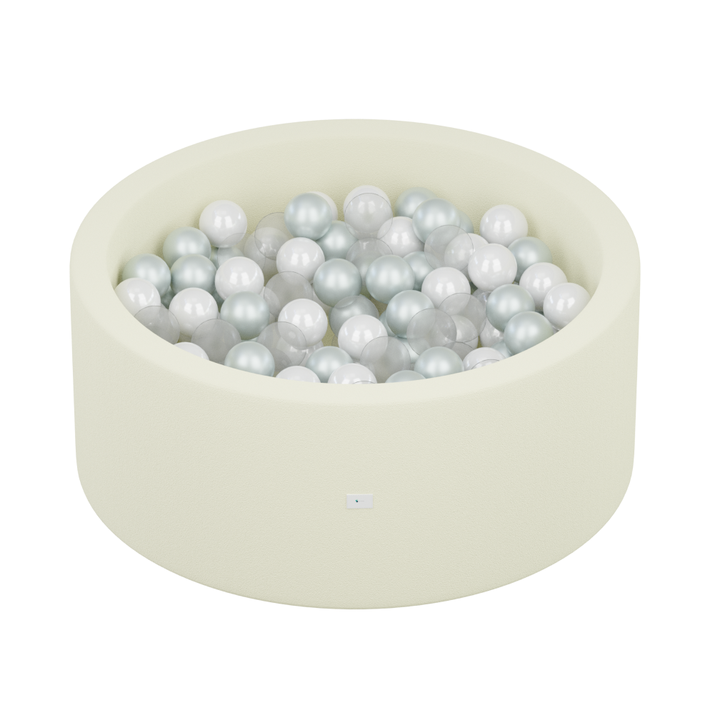 Ball Pit + 200 Pit Balls  Little Big Playroom Heathered Ivory - Pearl, Water, Porcelain Balls  