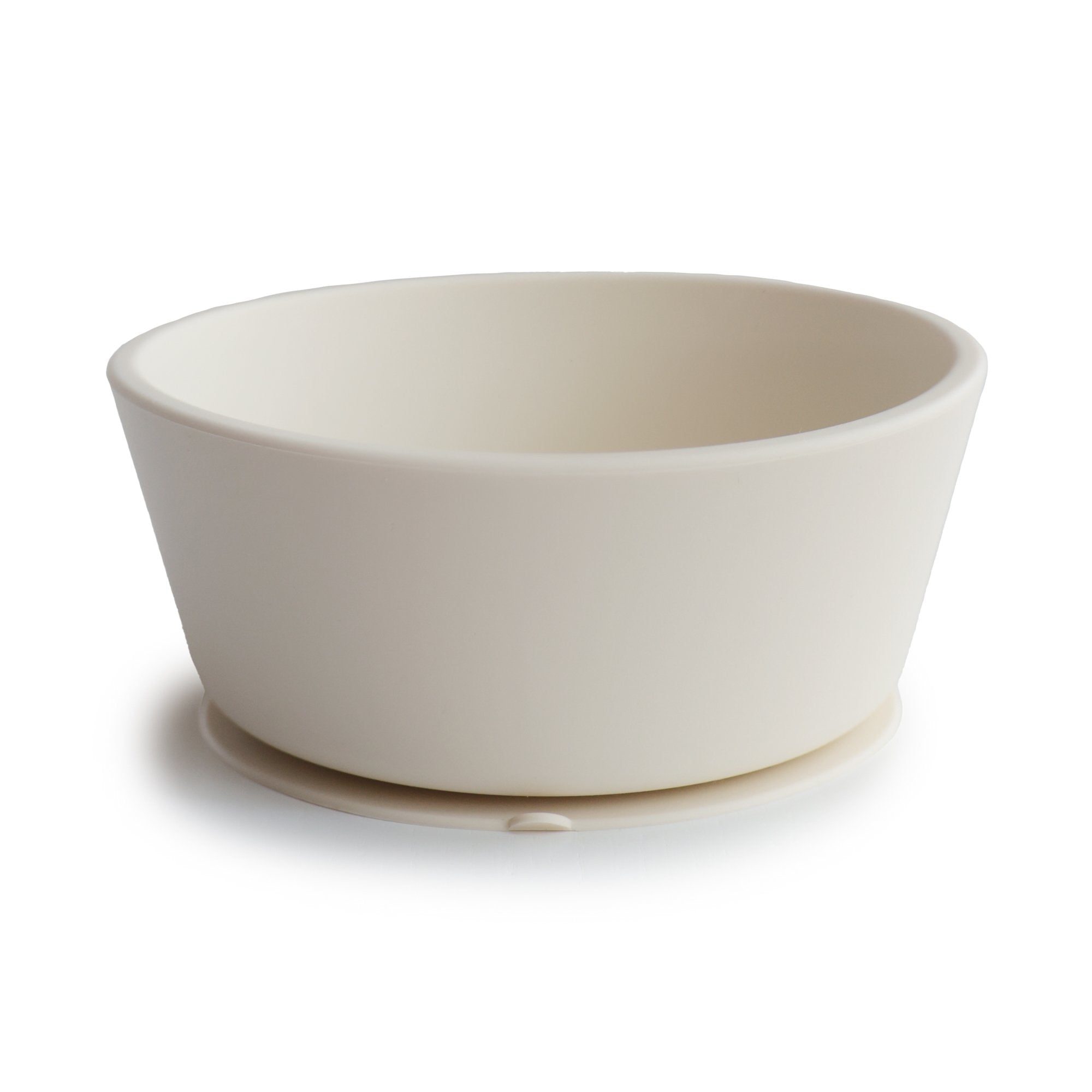 Silicone Suction Bowl silicone tableware Mushie Ivory  