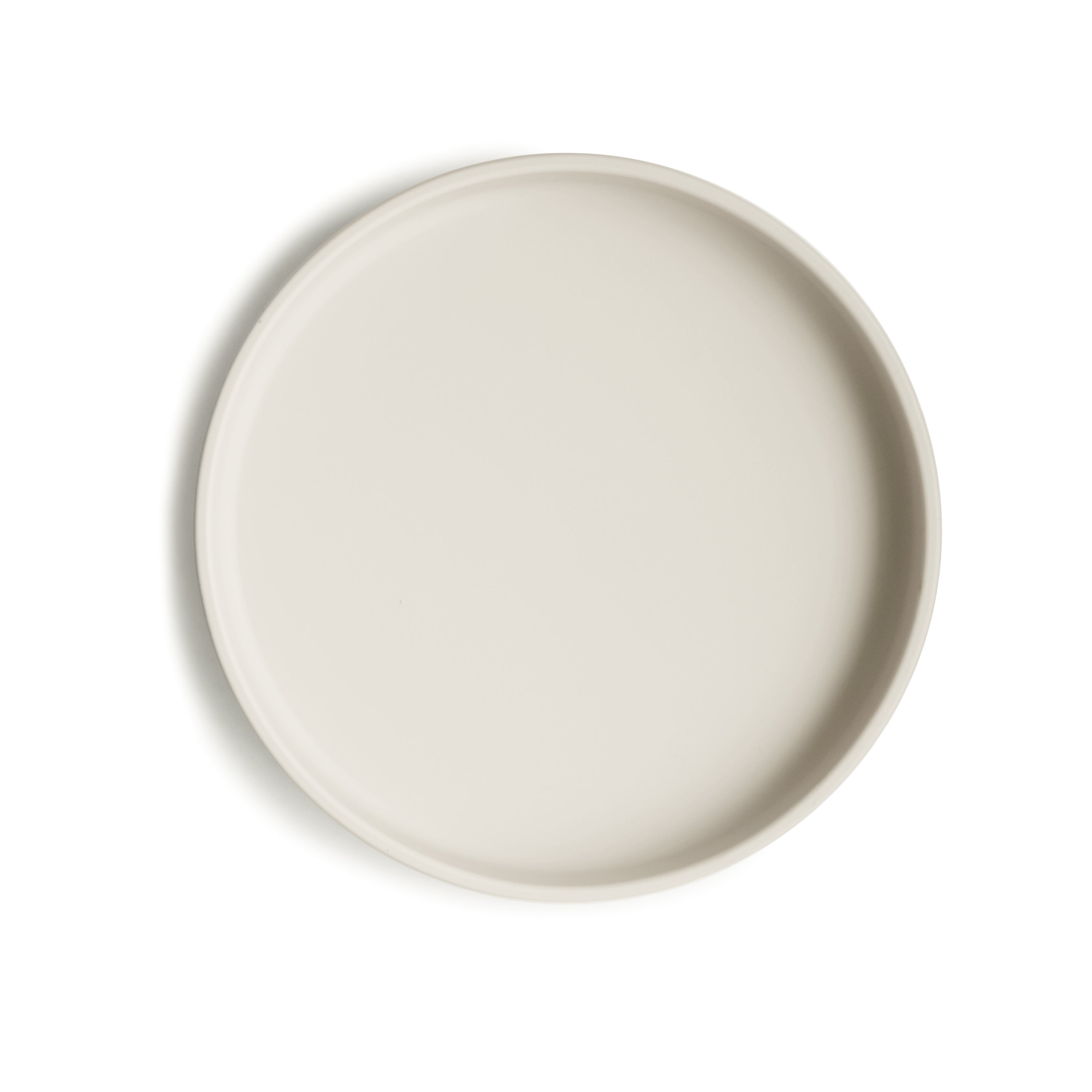 Classic Silicone Suction Plate silicone tableware Mushie Ivory  