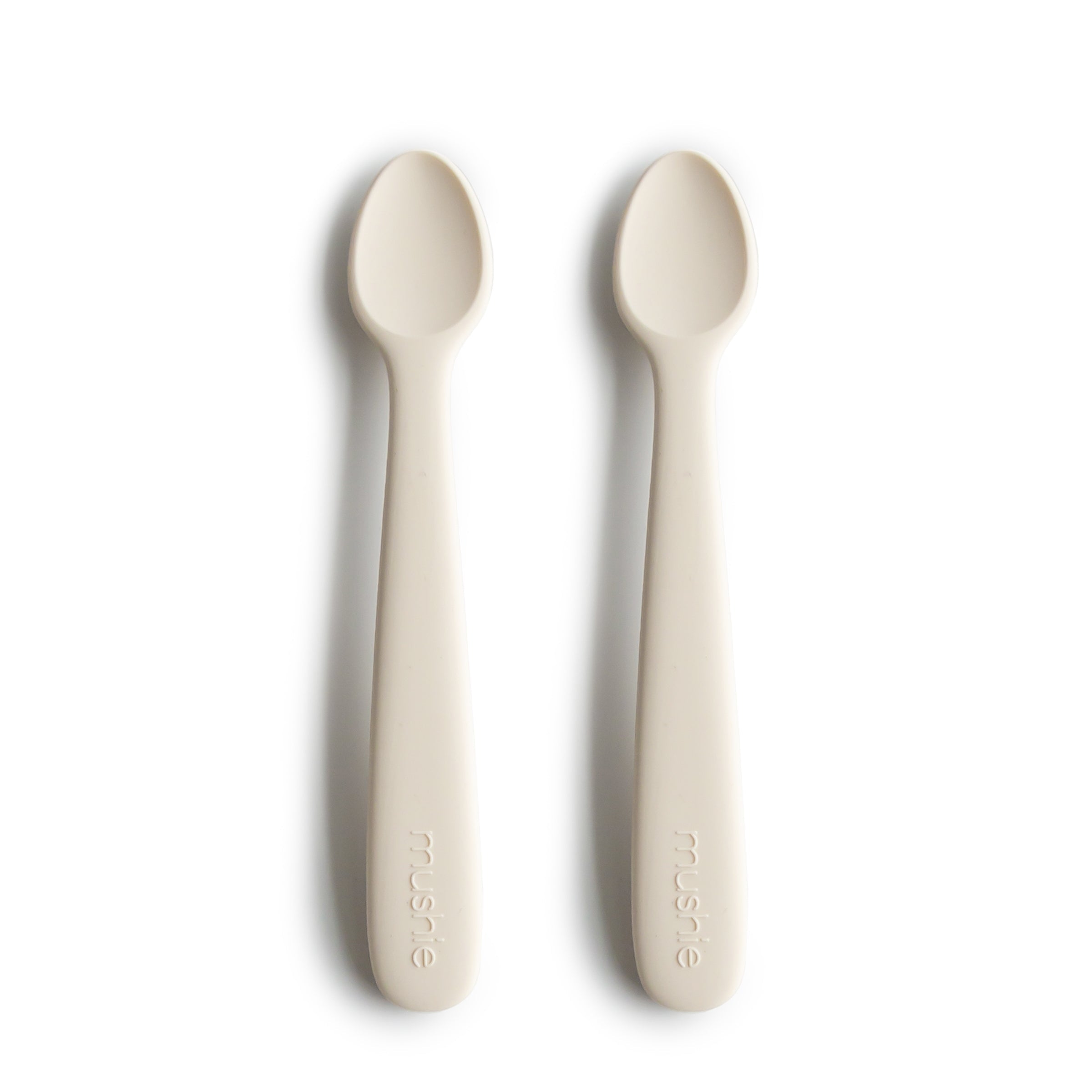 Silicone Feeding Spoons 2-Pack silicone tableware Mushie Ivory  