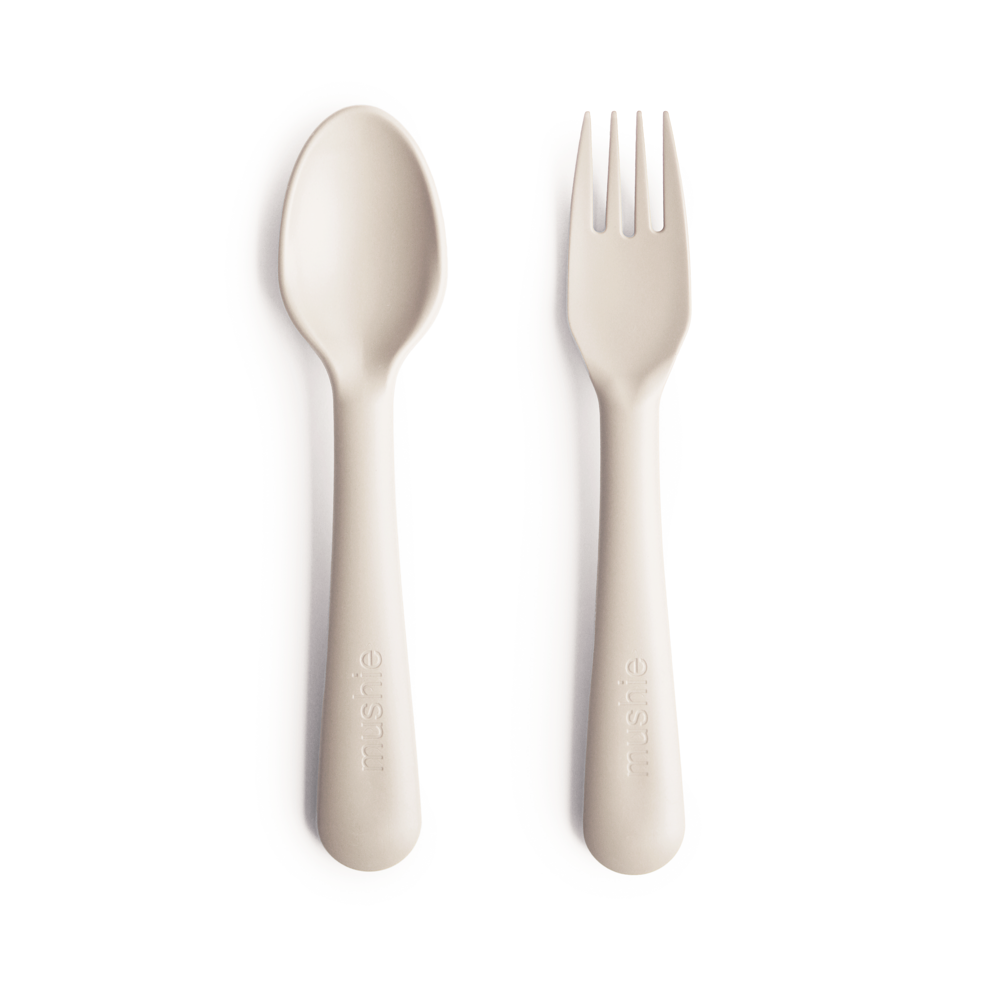 Dinnerware Fork and Spoon Set Dinnerware Mushie Ivory  