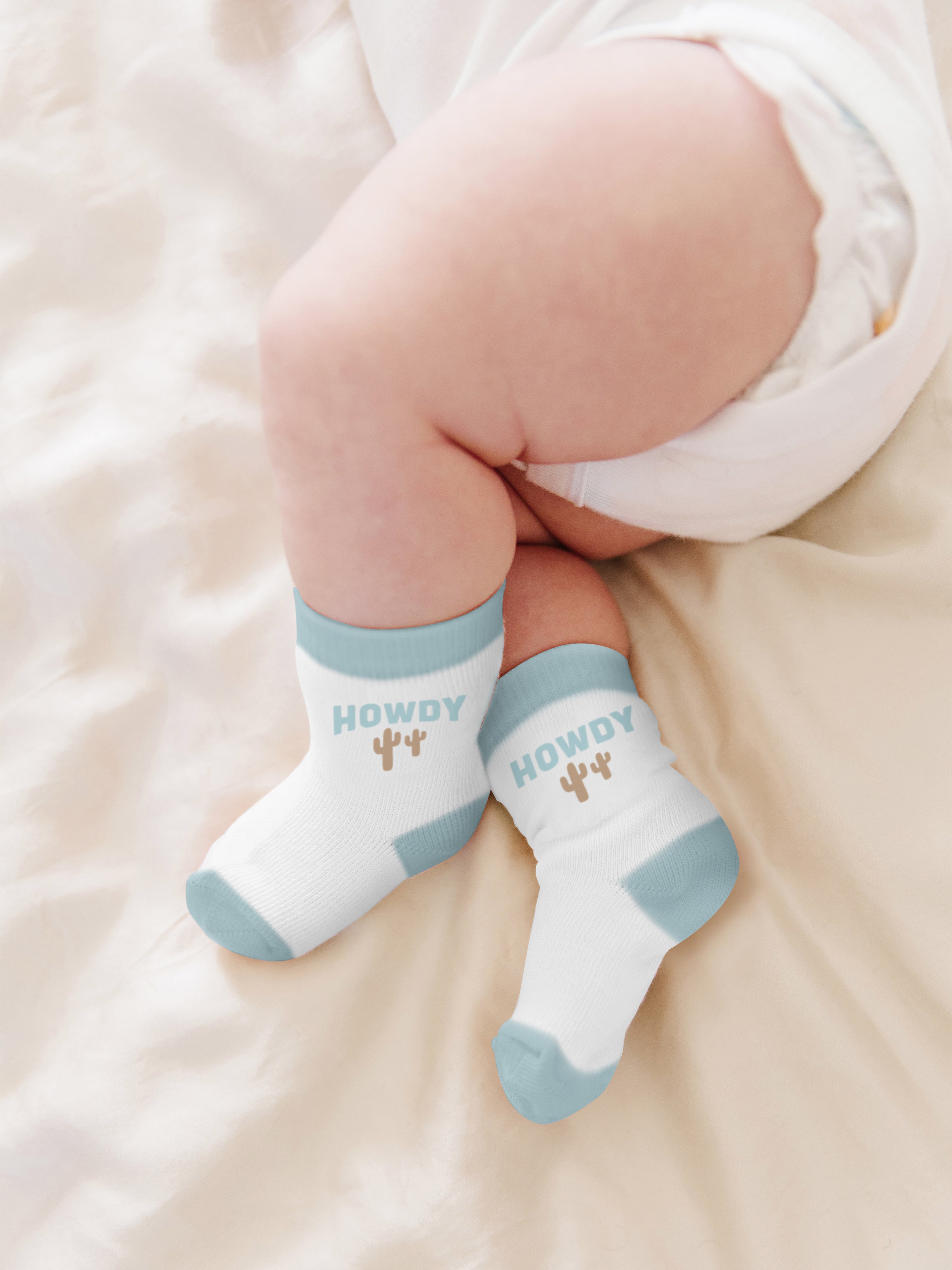 3-Pack Soft Durable Baby Socks Set -  Howdy Partner Blue