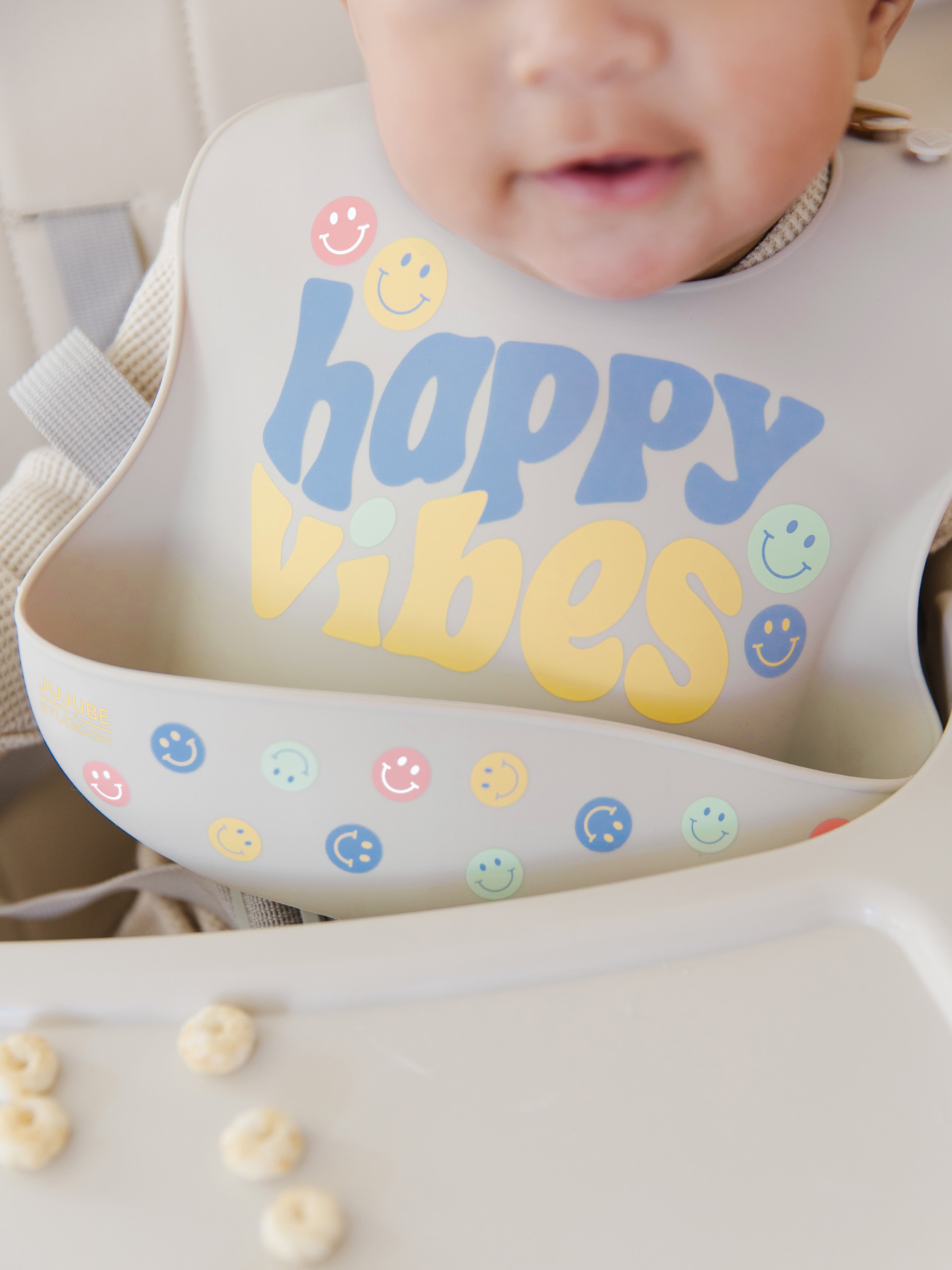 Silicone Bib - Happy Baby Vibes