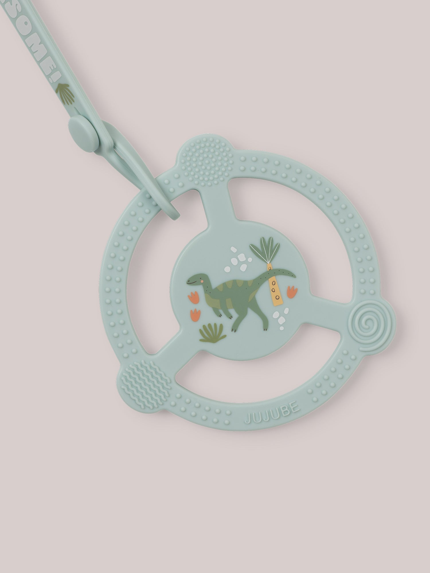 Silicone Teether Ring & Detachable Clip - Roarsome