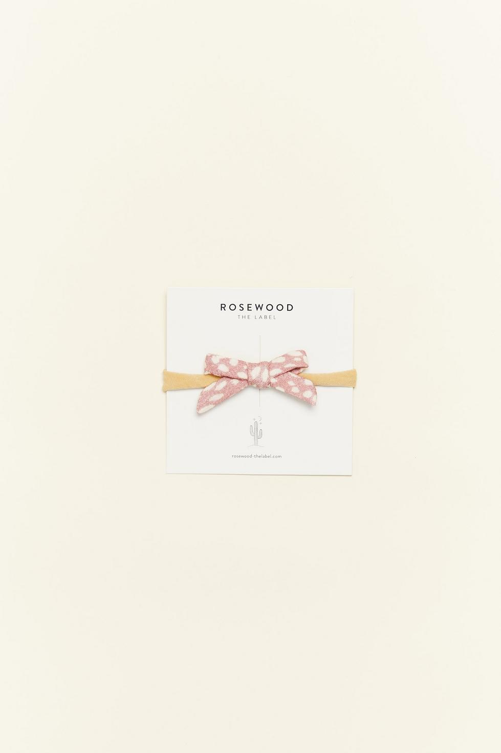 Mini Rosie Bow - Spots on Rose