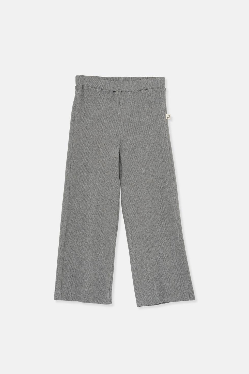 Soft rib pants - Grey