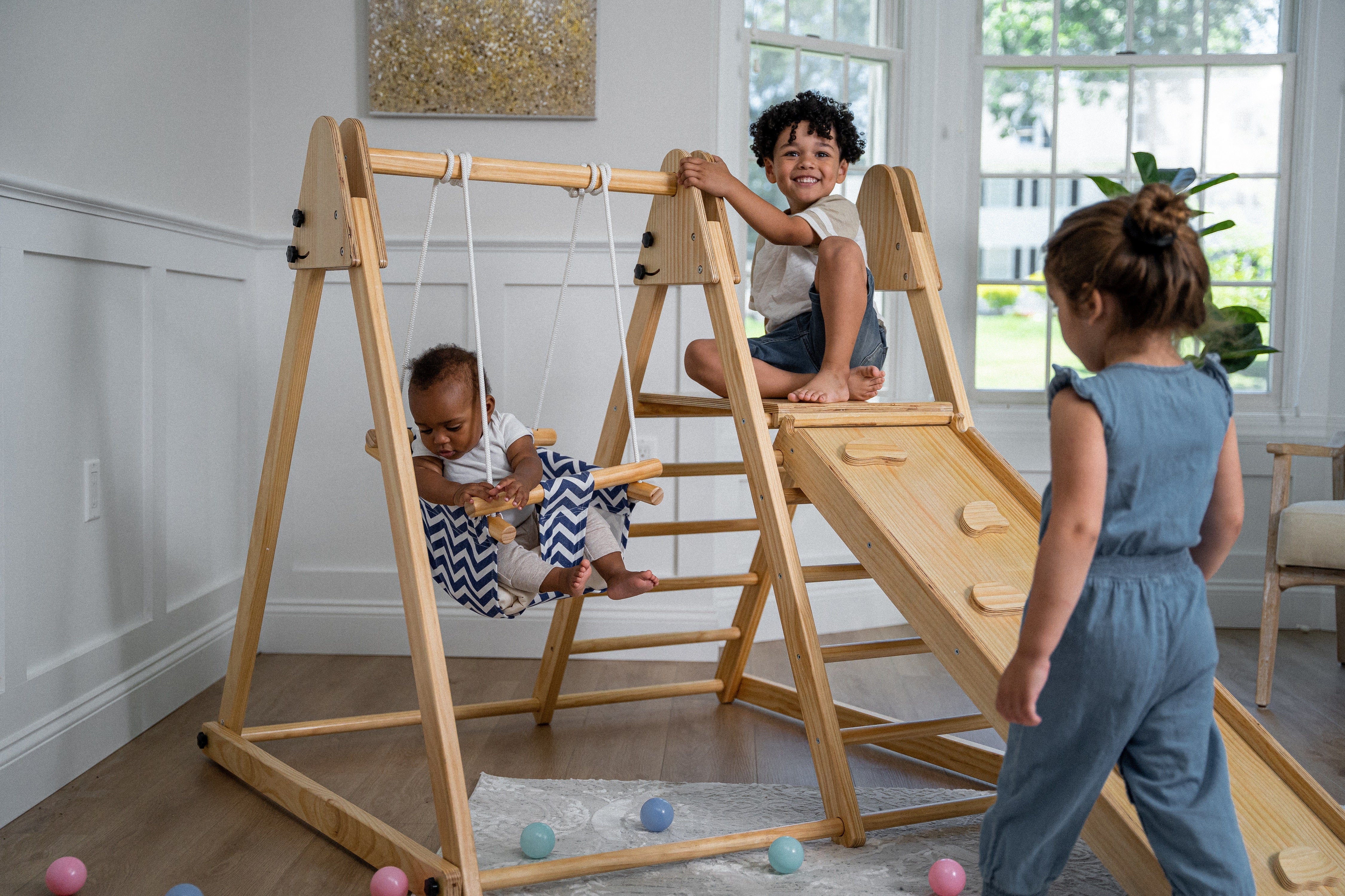 Juniper - Real Wood Folding Playset Indoor Avenlur.com   