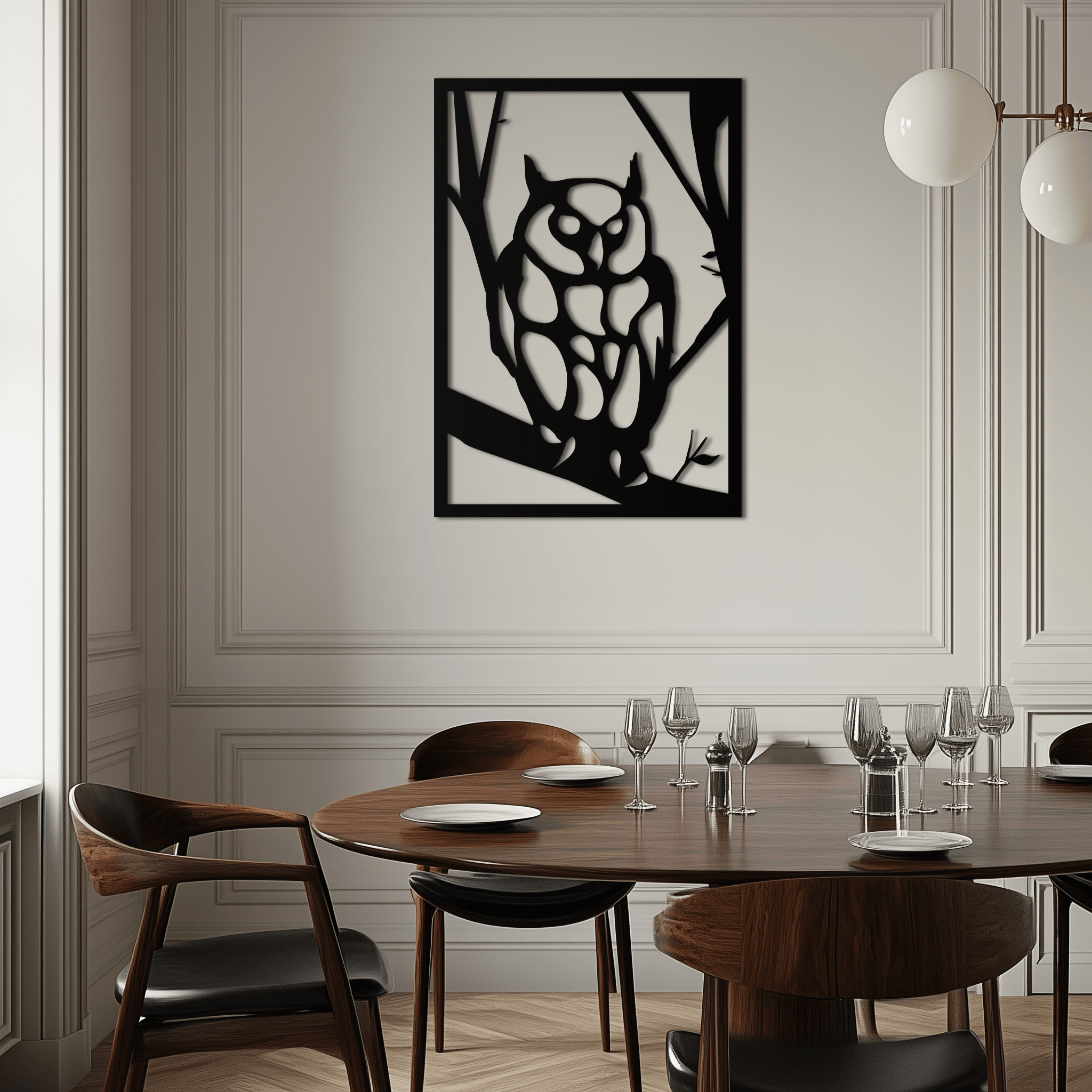Owl Metal Wall Art - Steel Wall Decor for Home and Office - KAF006