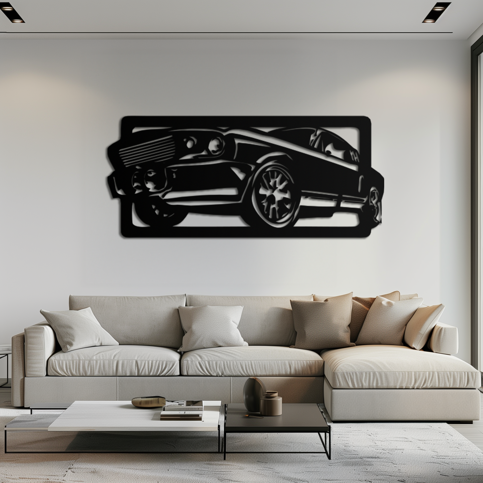 Classic Muscle Car Metal Wall Art - Vintage Automotive Decor - KAF061