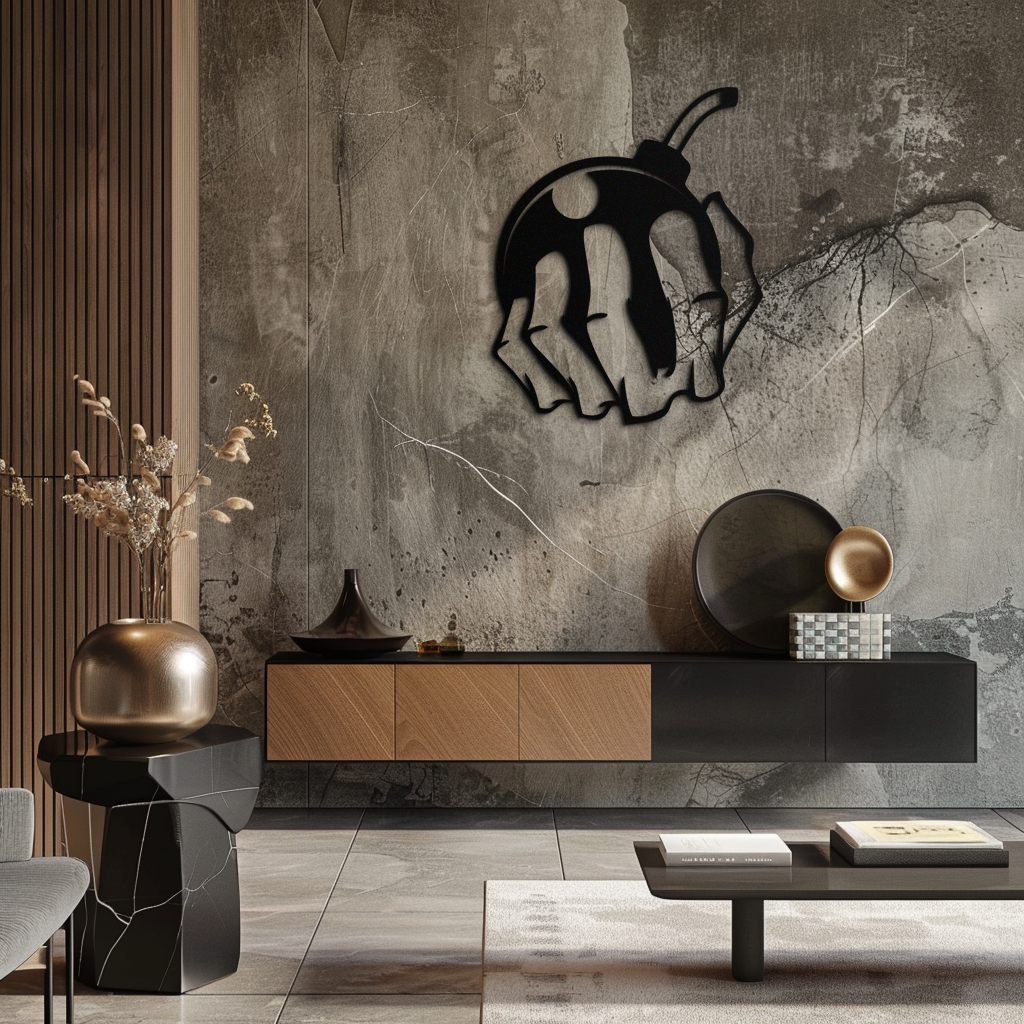 Bomb Hand Metal Wall Art - Edgy Modern Steel Decor - KAF085