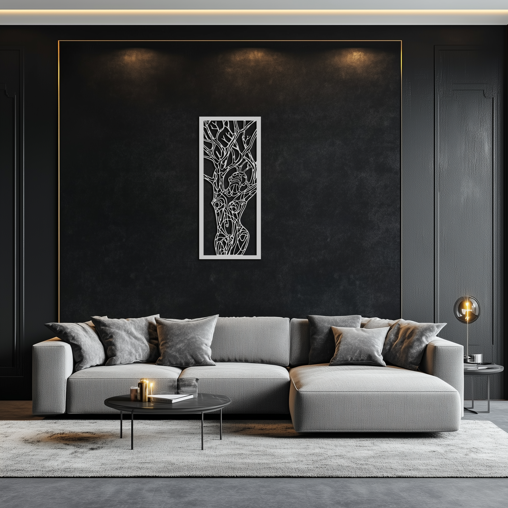 Tree of Life Metal Wall Art – Abstract Feminine Design - KAF138