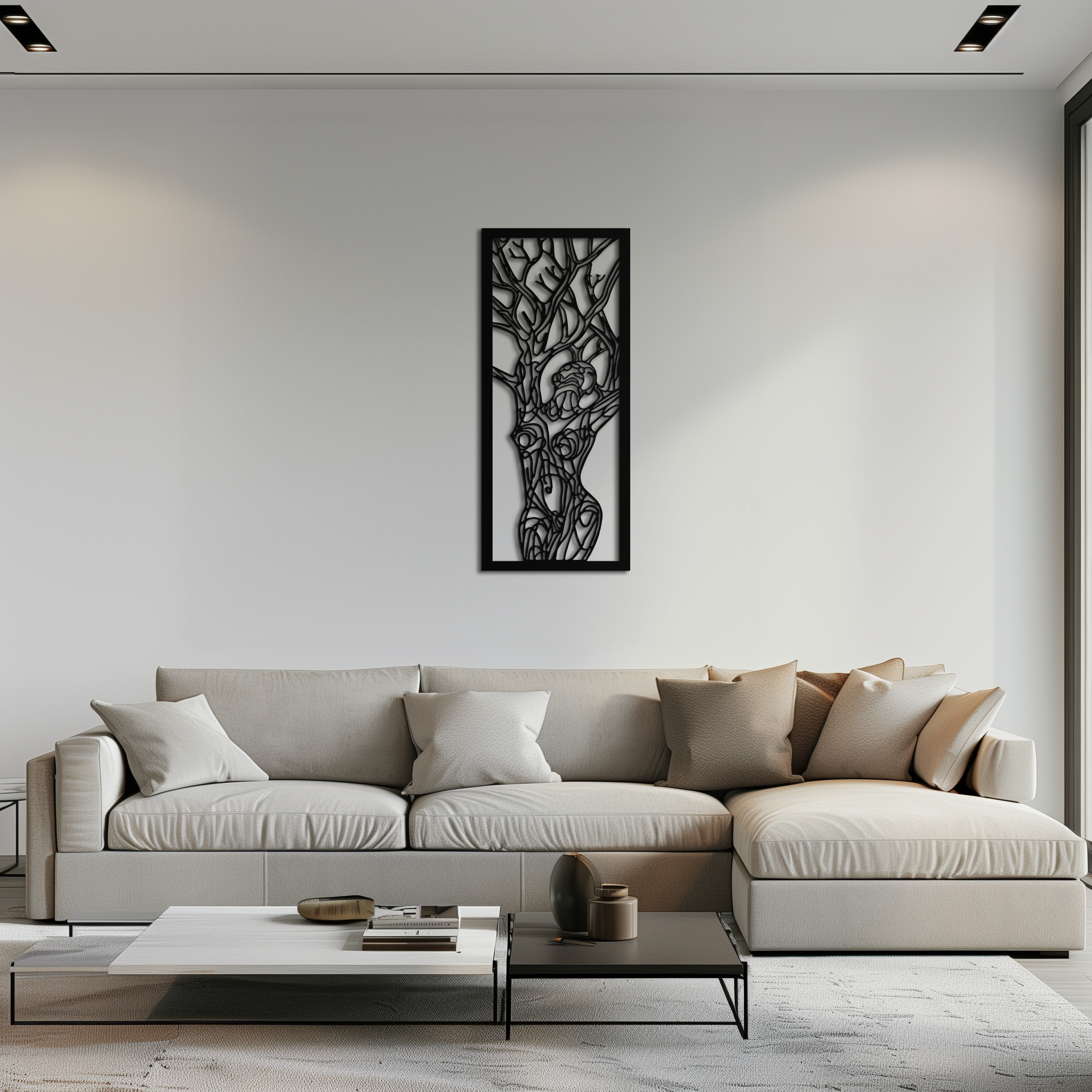Tree of Life Metal Wall Art – Abstract Feminine Design - KAF138