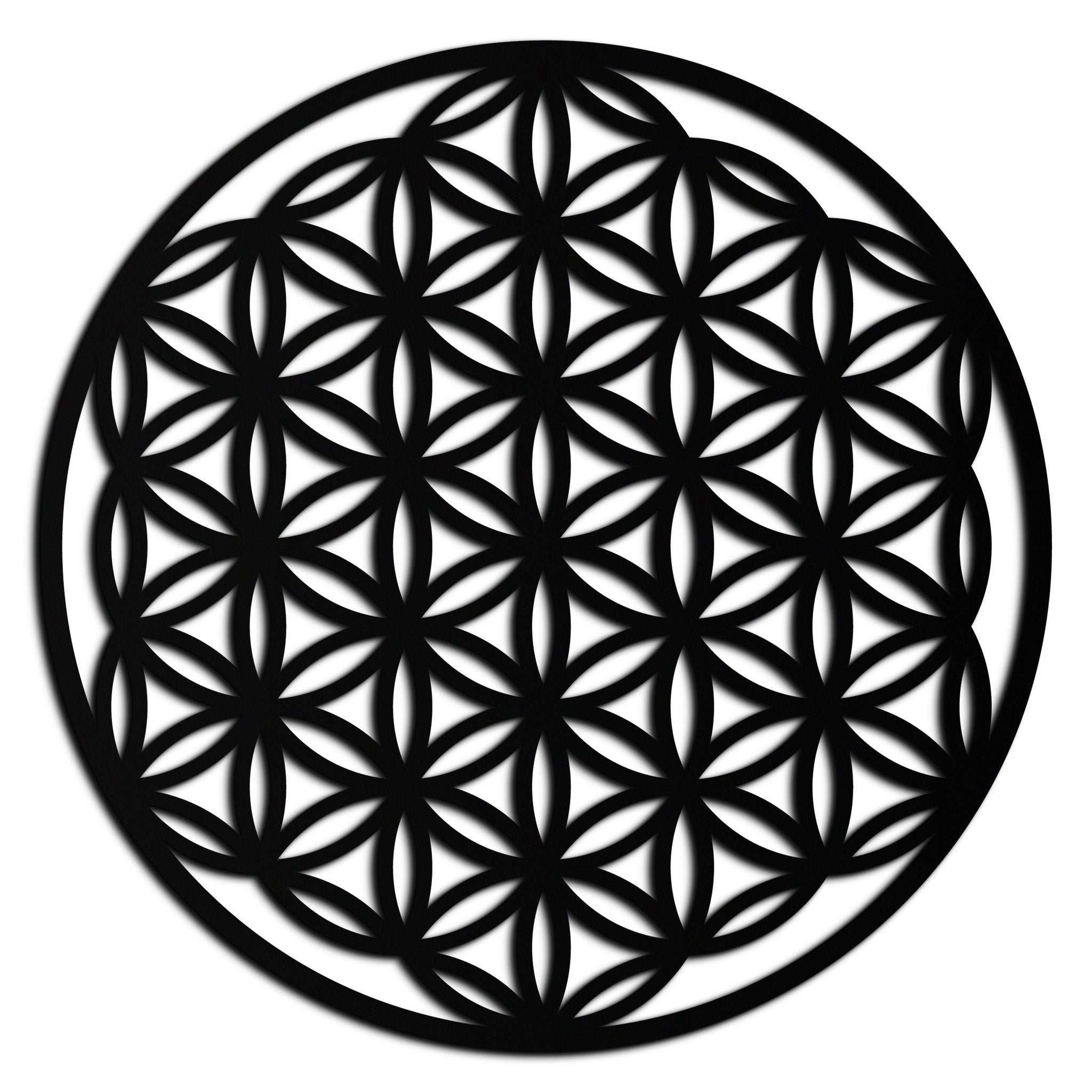 Sacred Geometry Metal Wall Art - Flower of Life Design - KAF158