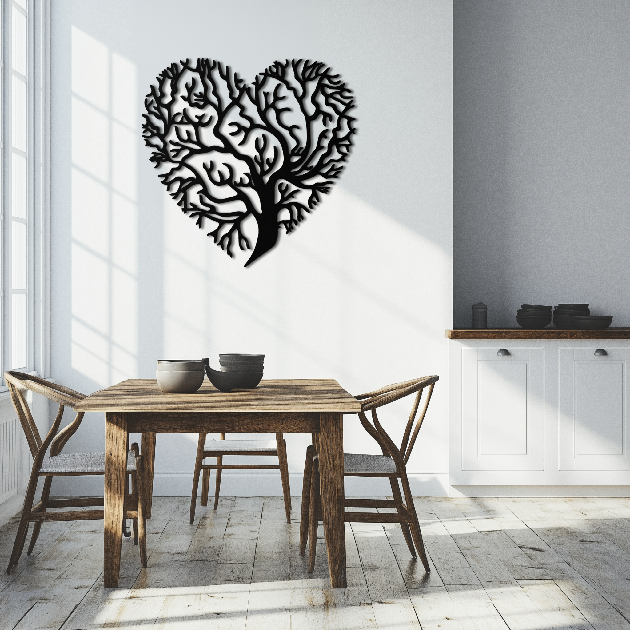 Heart Tree Metal Wall Art – Nature & Love-Inspired Decor - KAF211