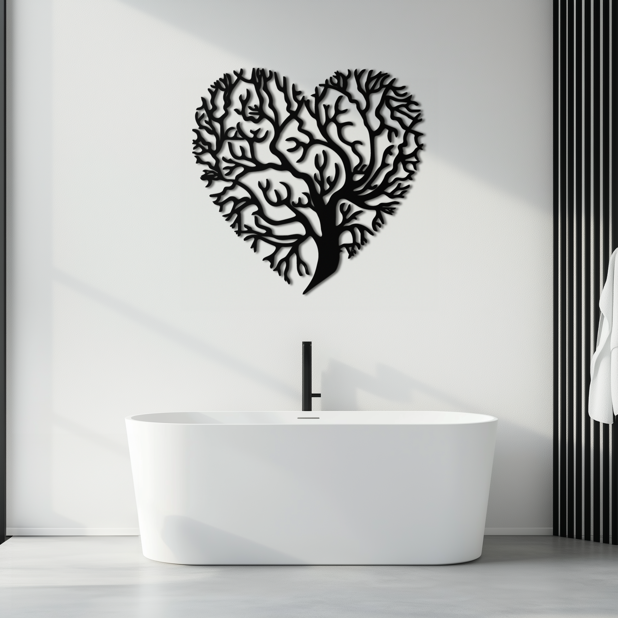 Heart Tree Metal Wall Art – Nature & Love-Inspired Decor - KAF211