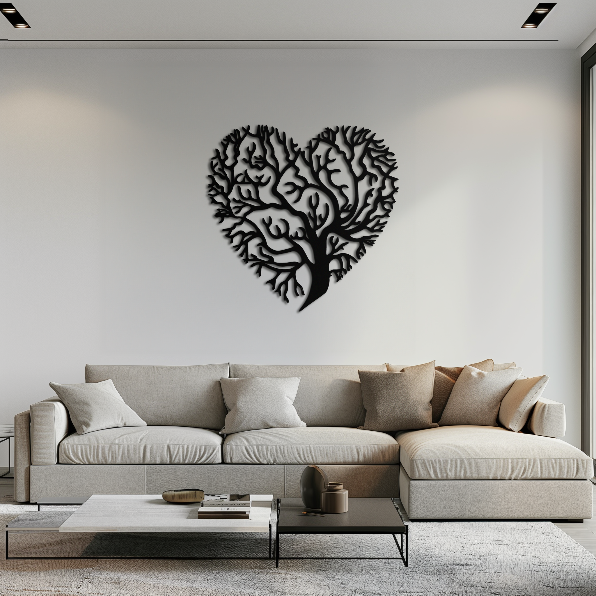 Heart Tree Metal Wall Art – Nature & Love-Inspired Decor - KAF211