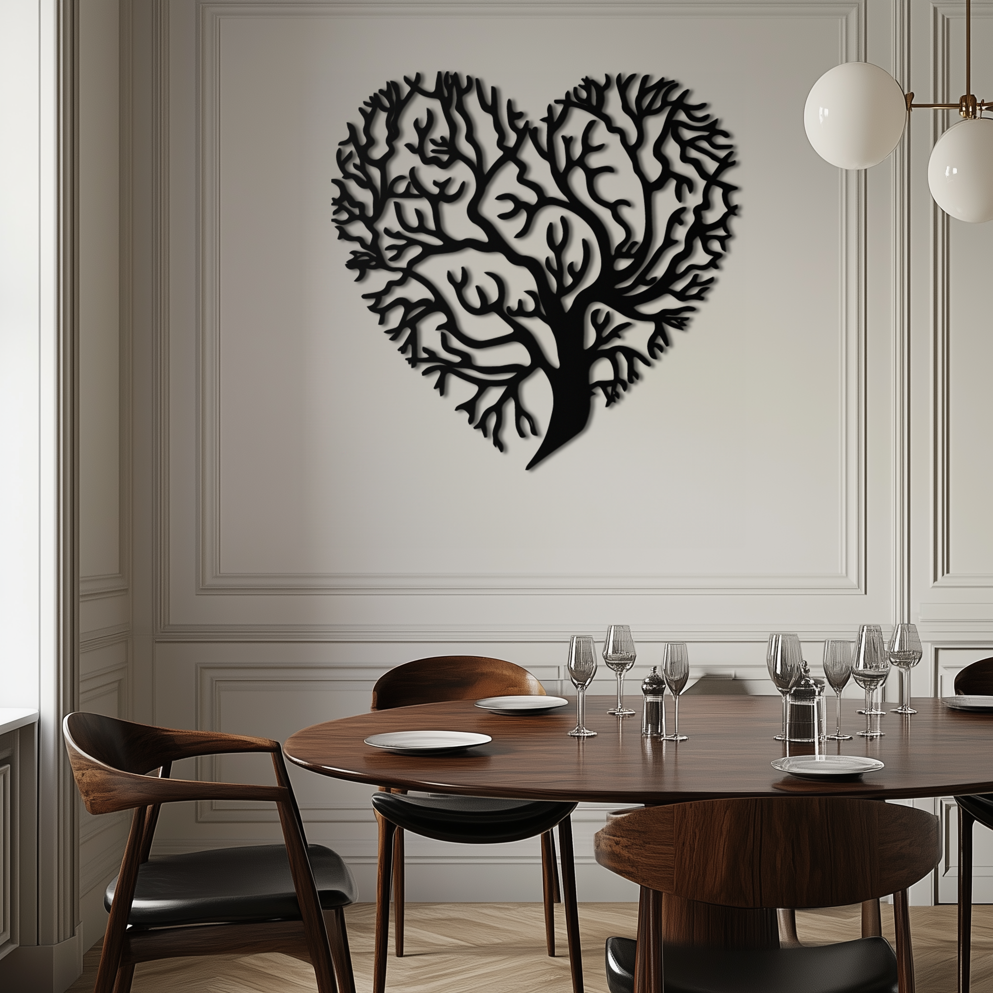 Heart Tree Metal Wall Art – Nature & Love-Inspired Decor - KAF211