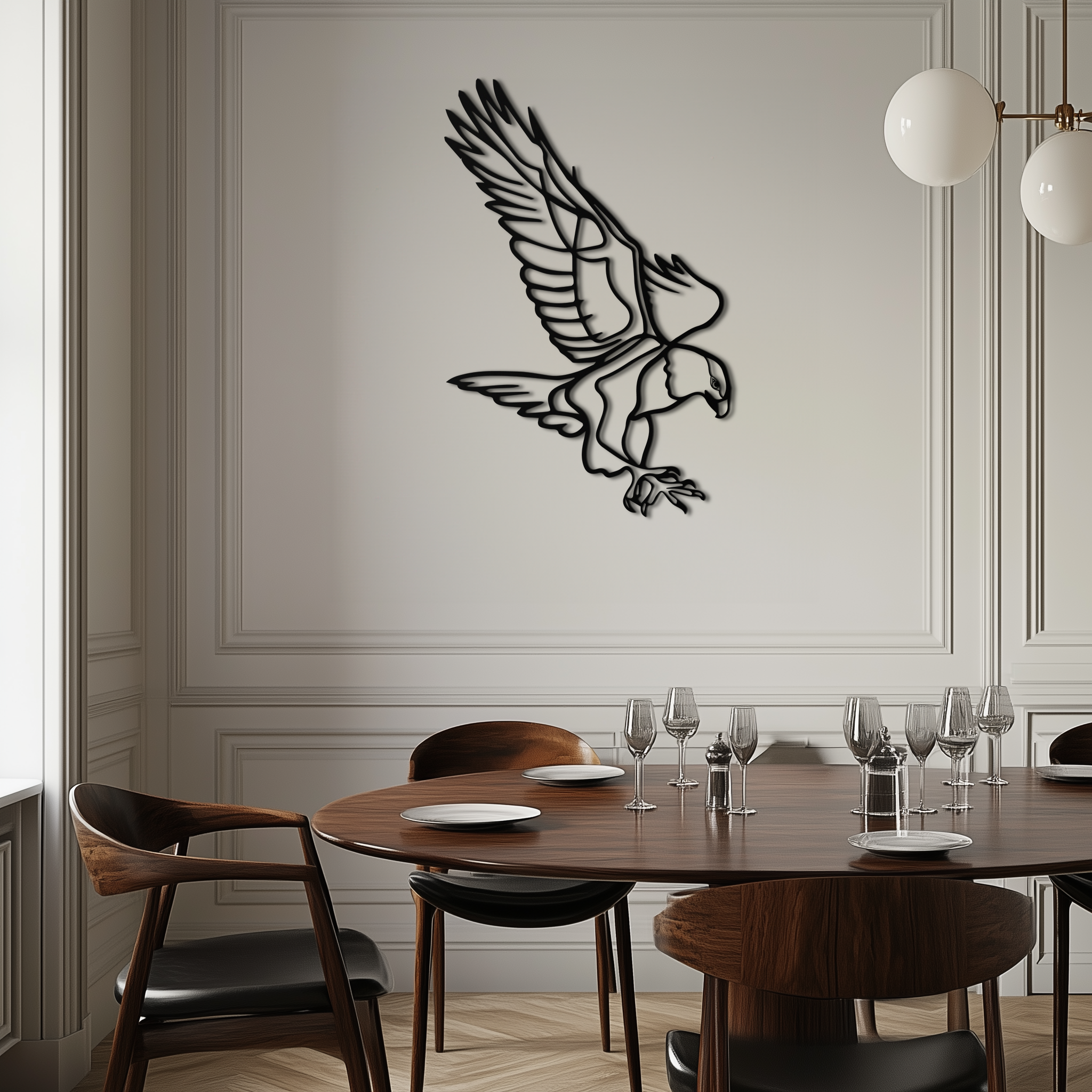 Eagle Metal Wall Art – Bold & Majestic Bird Decor - KAF271
