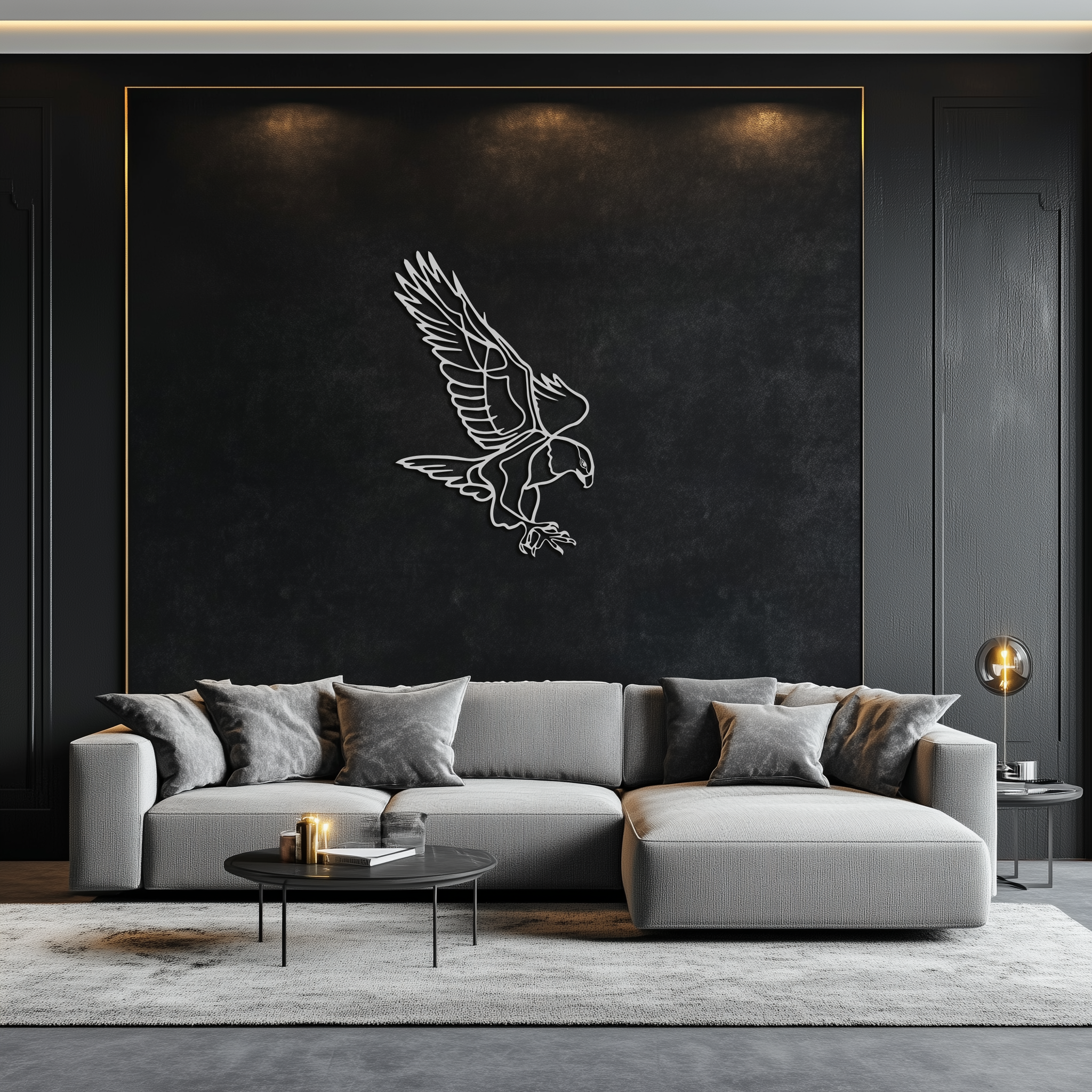 Eagle Metal Wall Art – Bold & Majestic Bird Decor - KAF271