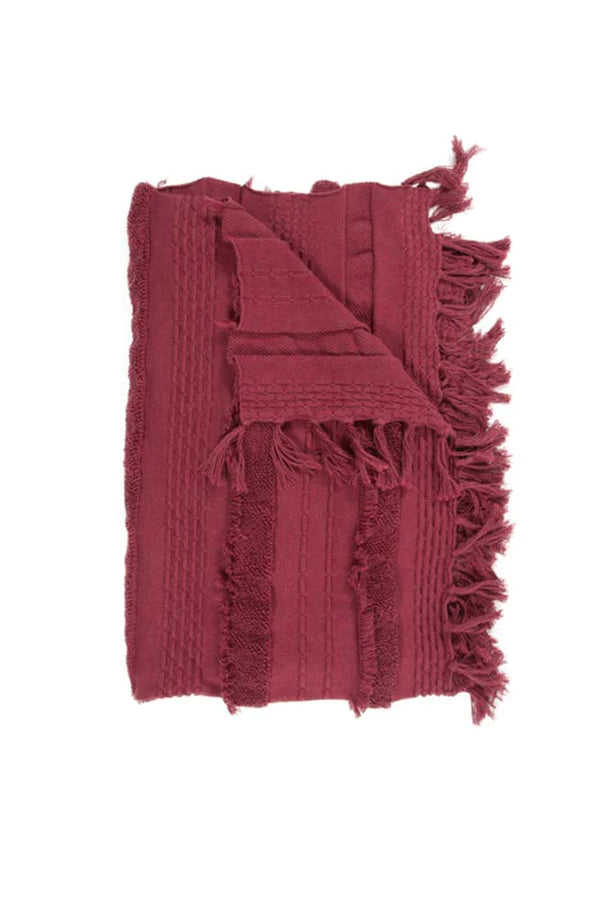 KNITTED BLANKET AIR SAVANNAH RED  Little Wonder & Co   