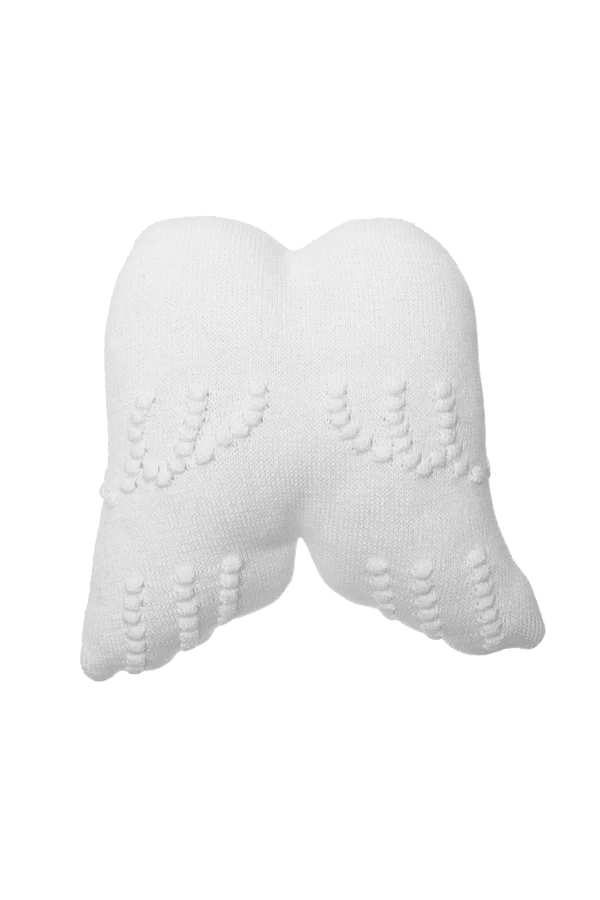 KNITTED CUSHION ANGEL WINGS  Little Wonder & Co   