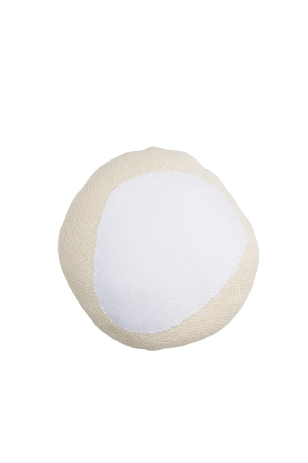 KNITTED CUSHION BONBON VANILLA-WHITE  Little Wonder & Co   